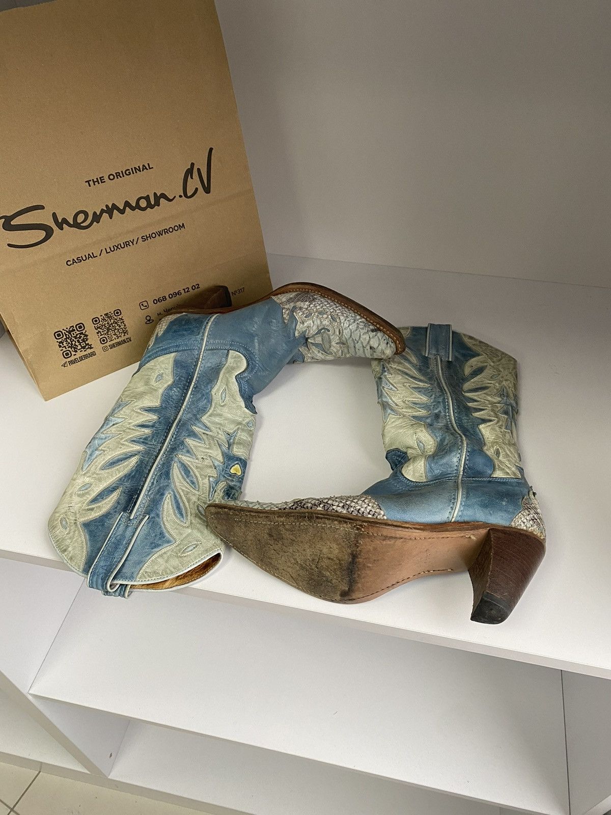 Sancho Boots × Vintage Vintage Sancho Cowboy Western Women’s Boots Size US 7 / IT 37 - 2 Thumbnail
