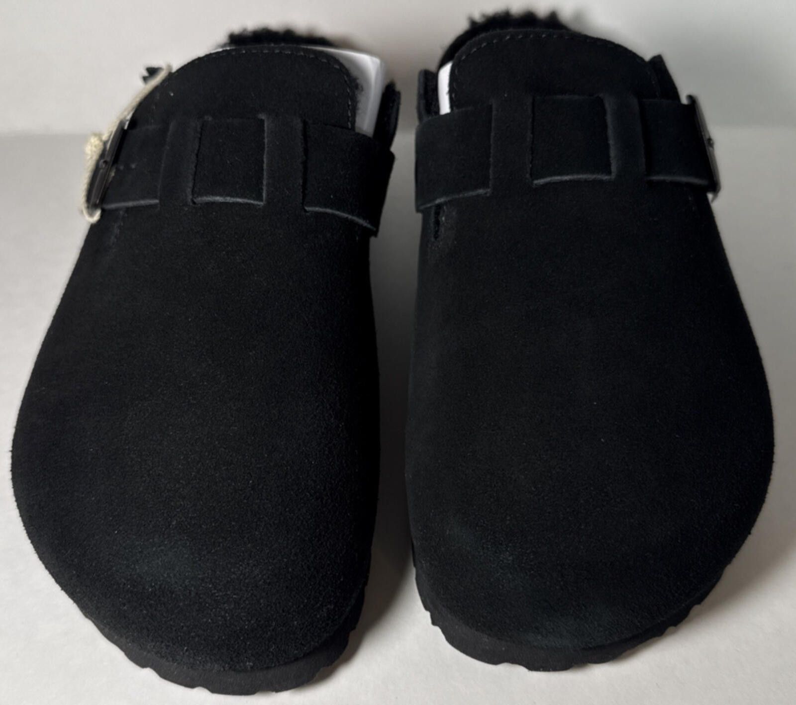 Other Cushionaire Hana-Fur Lined Suede Cork Clogs Black Size 6.5M Size US 6.5 / IT 36.5 - 5 Thumbnail
