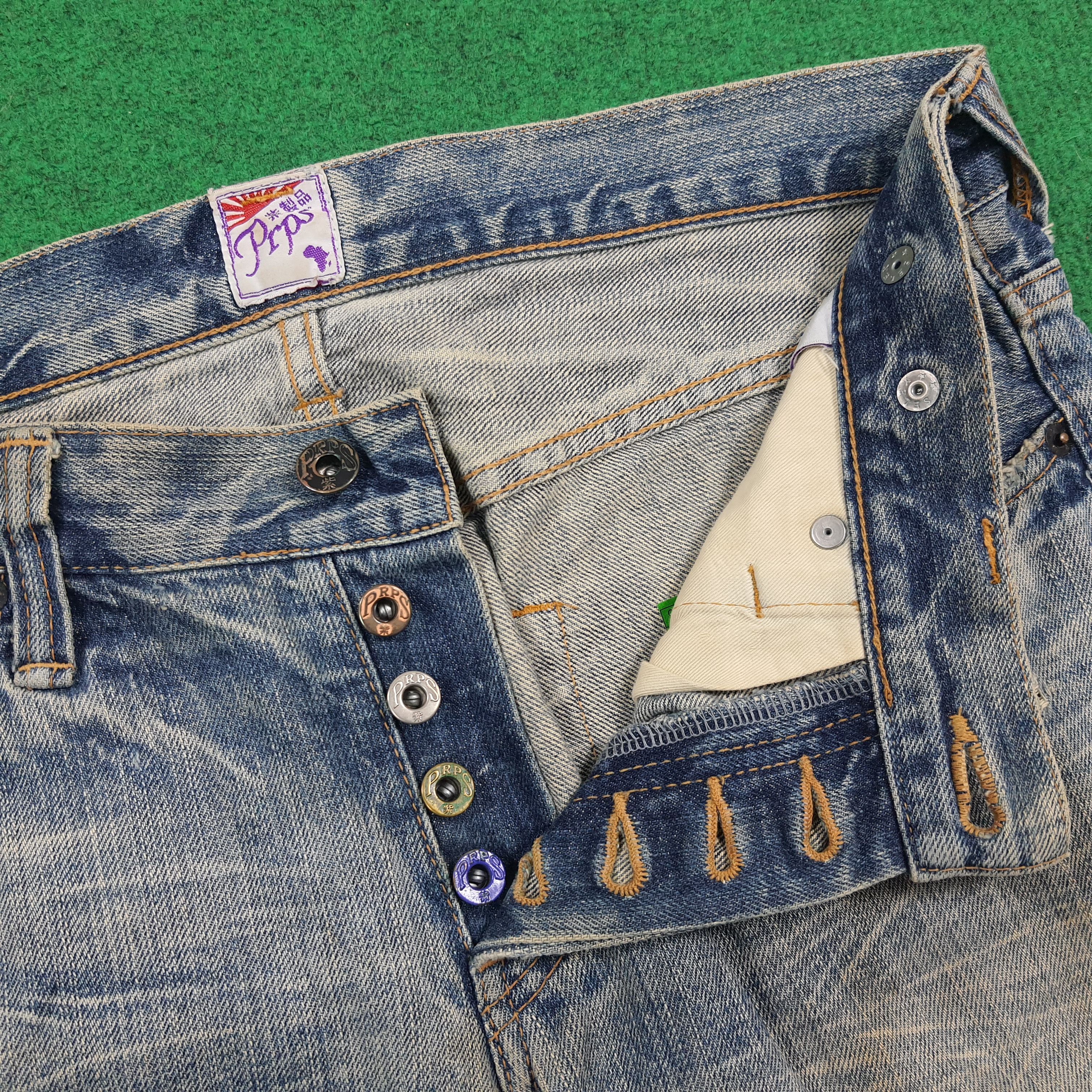Prps Vintage Prps Made in Japan Painted Distressed Denim E1N38 Size US 33 - 7 Thumbnail