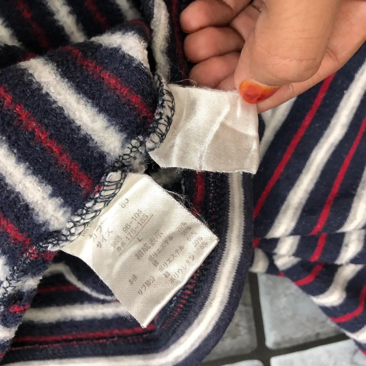 Vtg 90’ HANG TEN SURFING Hawaii Striped Henley Sweater