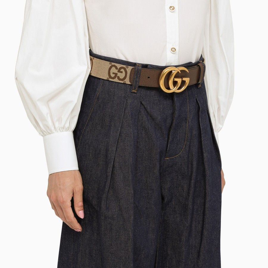 Gucci o1d2blof0824 Size: 75 / Jumbo GG Marmont Wide Belt in Brown Size ONE SIZE - 2 Thumbnail