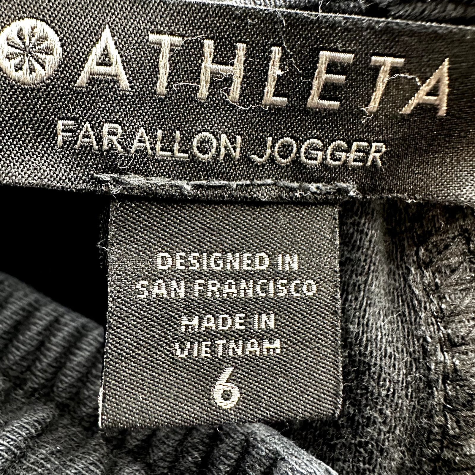 Athleta Athleta Farallon Jogger Pants Drawstring Mid Tapered Black 6 Size 28" / US 6 / IT 42 - 3 Thumbnail