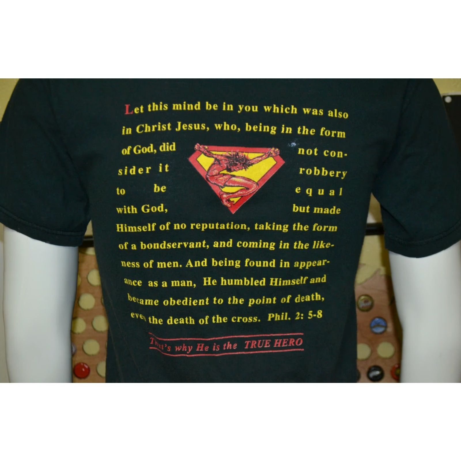 Anvil VINTAGE GodSword Worship Band True Hero T Shirt Small Black Anvil 100% Cotton Graphic Tee Mens Calvary Chapel Bangor ME Size US S / EU 44-46 / 1 - 3 Thumbnail