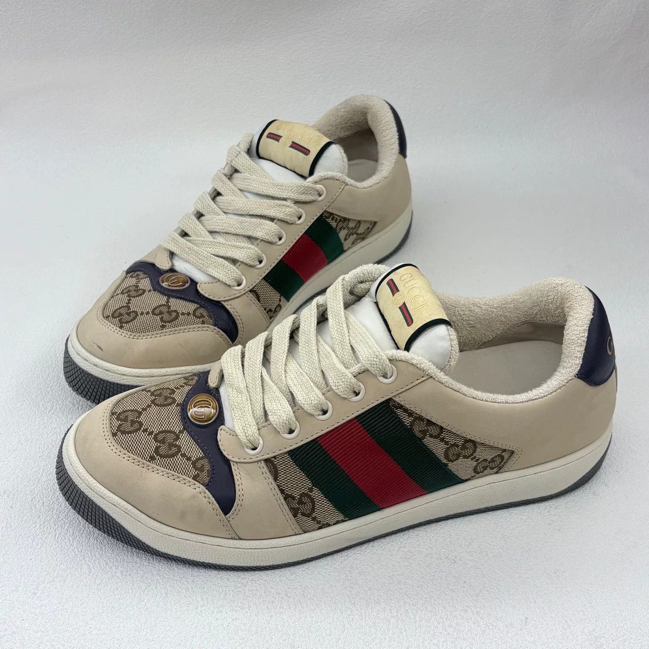 Gucci gucci screener sneaker with double g logo Size US 5.5 / EU 38 - 1 Thumbnail