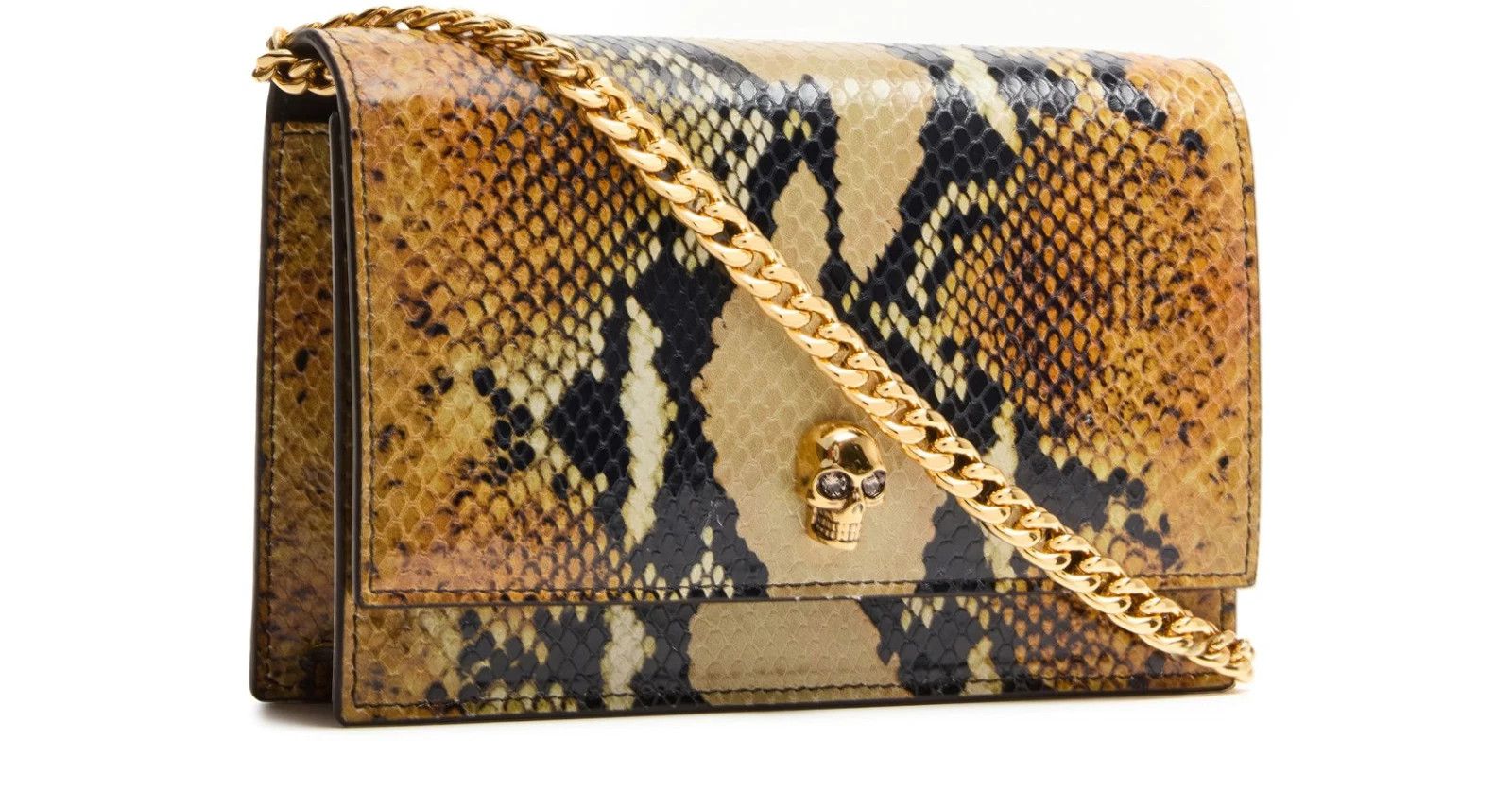 Alexander McQueen MCQUEEN Skull Small Brown Leather Shoulder Bag New/Auth Size ONE SIZE - 2 Thumbnail