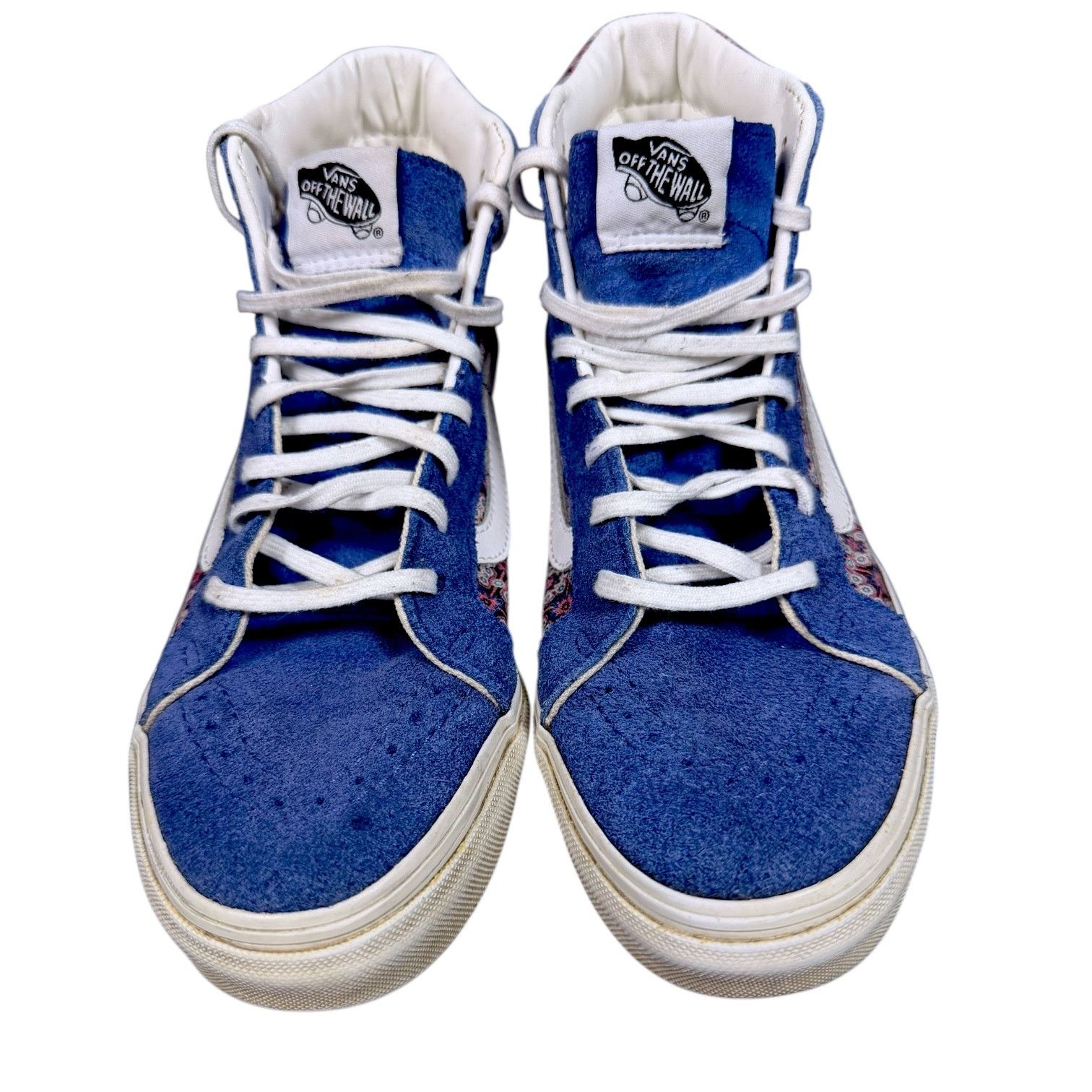 Vans Vans Paisley Floral Blue High Top Sneakers Skateboard W7 Size US 7 / IT 37 - 2 Thumbnail