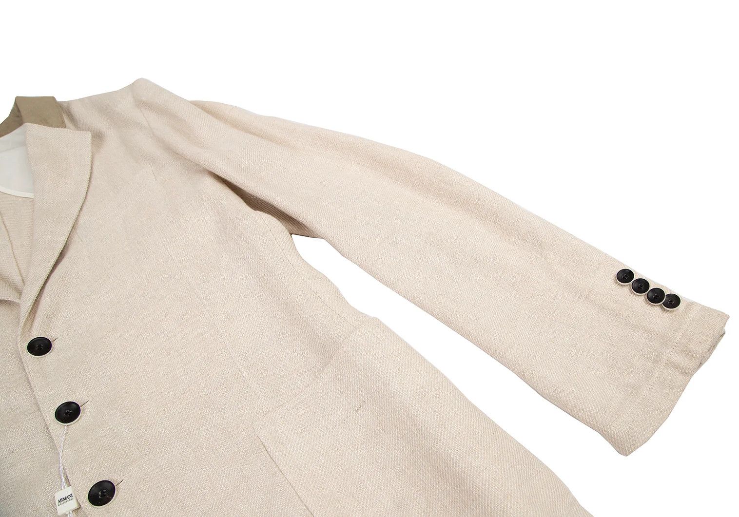 Armani Collezioni Linen 3-Button Jacket in Ivory Size 52 Size US XXS / EU 40 - 6 Thumbnail