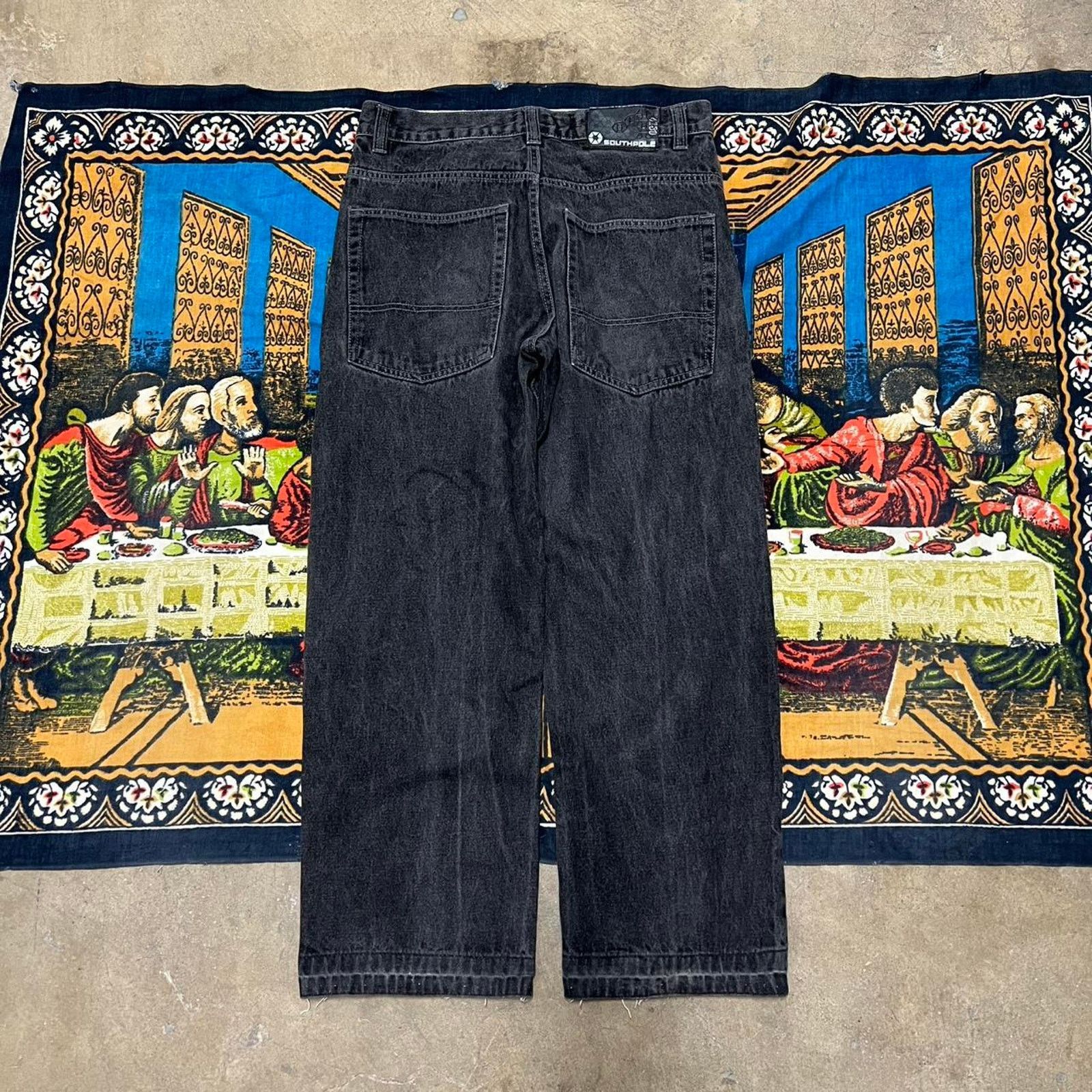 Southpole Black baggy southpole jeans size 34x31 wide leg punk skater Size 34" / US 12 / IT 48 - 1 Thumbnail