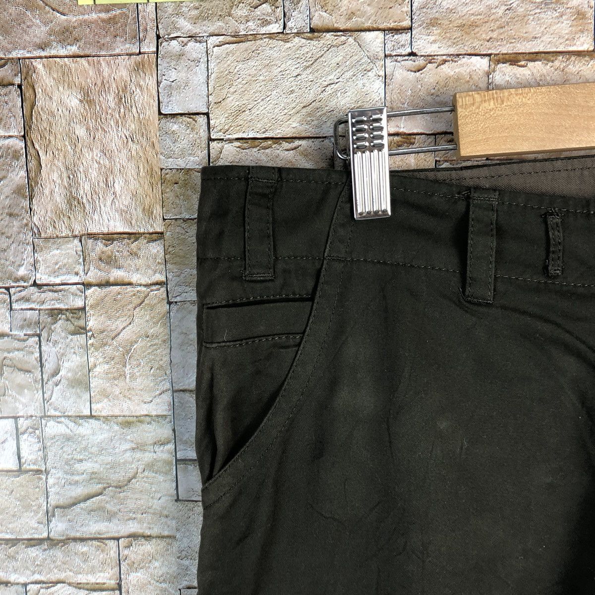 Japanese Brand Human Woman Green Cargo Multipocket Pants #A161 Size 29" - 8 Thumbnail