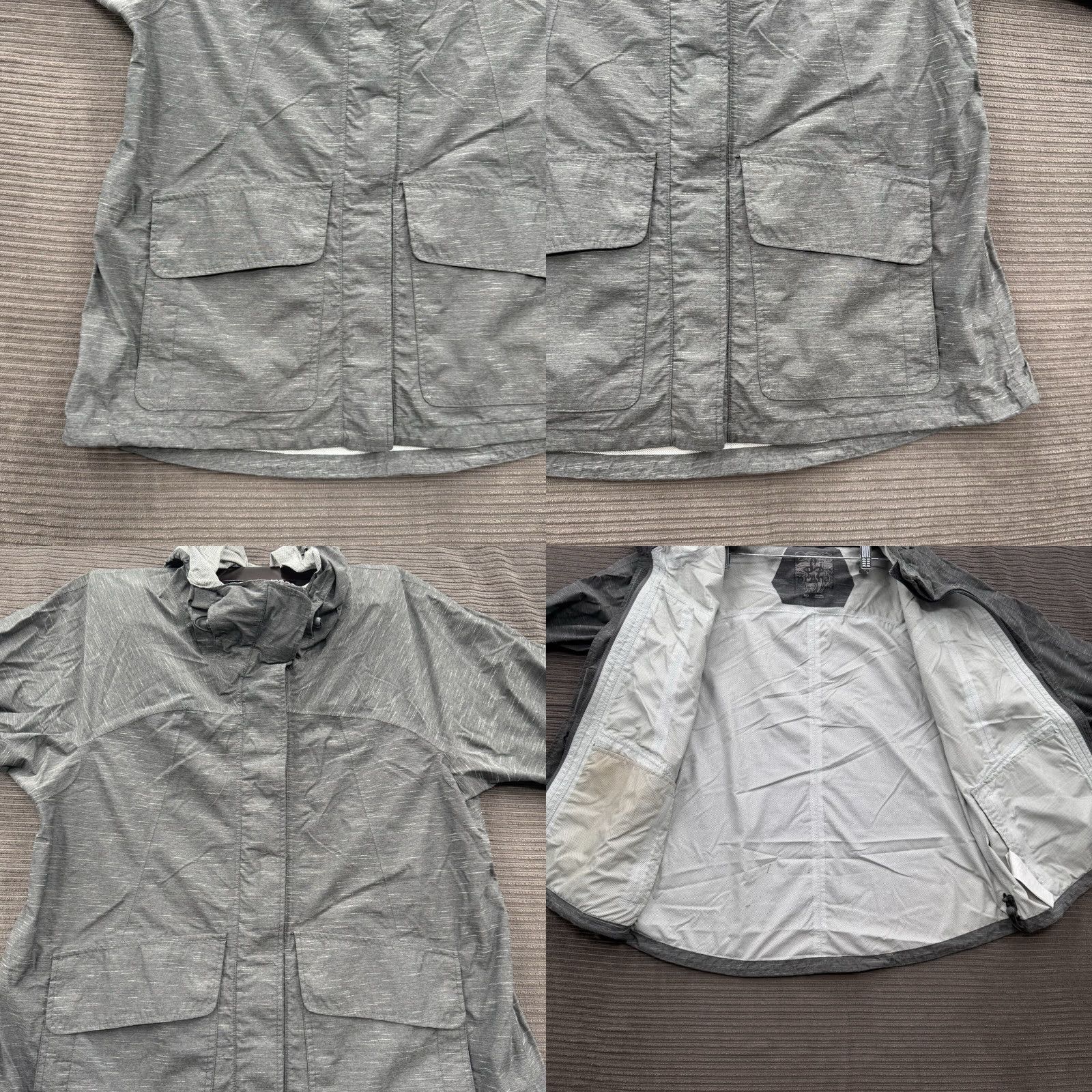 Prana prAna Jacket Women Medium Gray Nylon Lightweight Full Zip Hooded Hiking Sportswear Outdoor Flow Logo Zipper Mens Womens Girls Boys Floral 0 Size M / US 6-8 / IT 42-44 - 8 Thumbnail