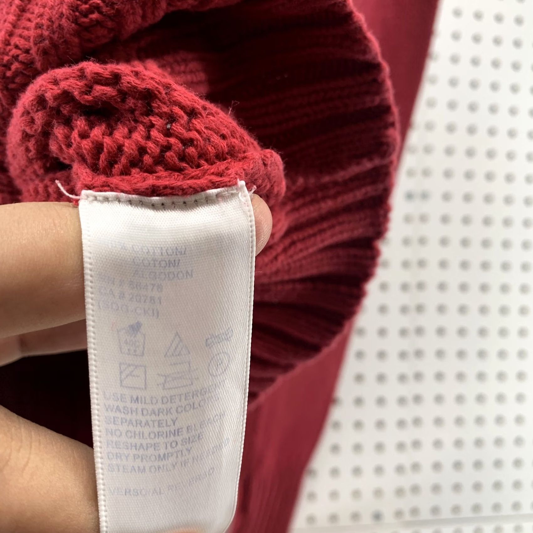 Tommy Hilfiger VINTAGE Tommy Jeans Sweater Womens Red L Knit Crew Neck Long Sleeve Size L / US 10 / IT 46 - 3 Thumbnail