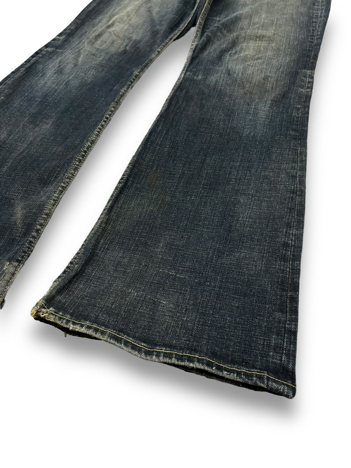 Hysteric Glamour Vintage Japanese Brand Studded Pocket Washed Flare Jeans Size US 33 - 13 Thumbnail