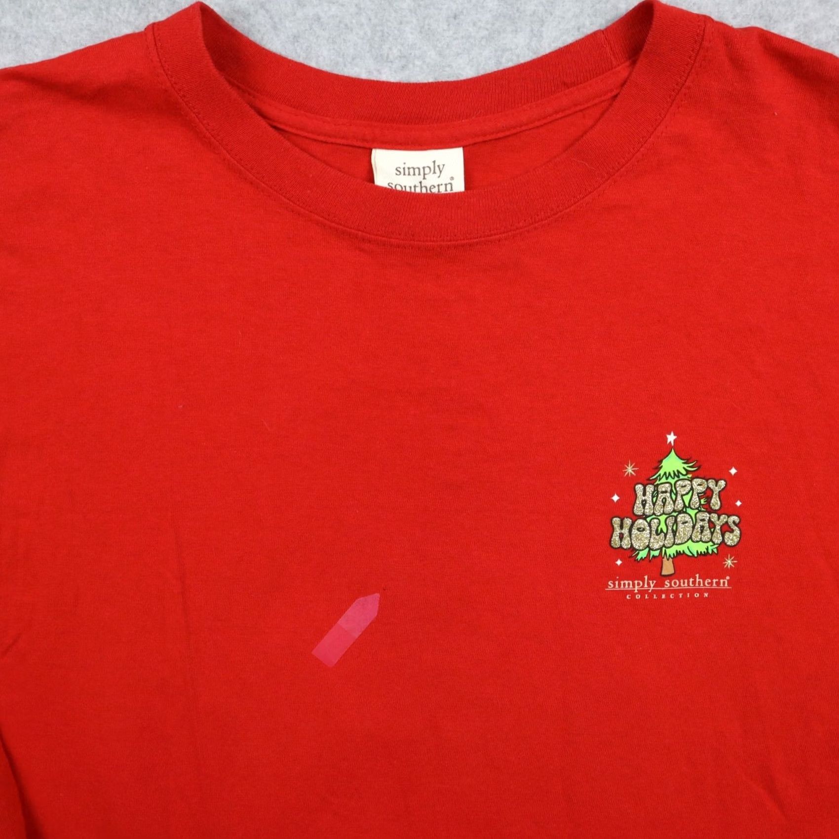 Vintage Simply Southern T-Shirt Womens 2XL Christmas Santa Tee Red Long Sleeve Shirt Womens Christmas Holiday T-Shirt 2XL Red Size XXL / US 16-18 / IT 52-54 - 2 Thumbnail