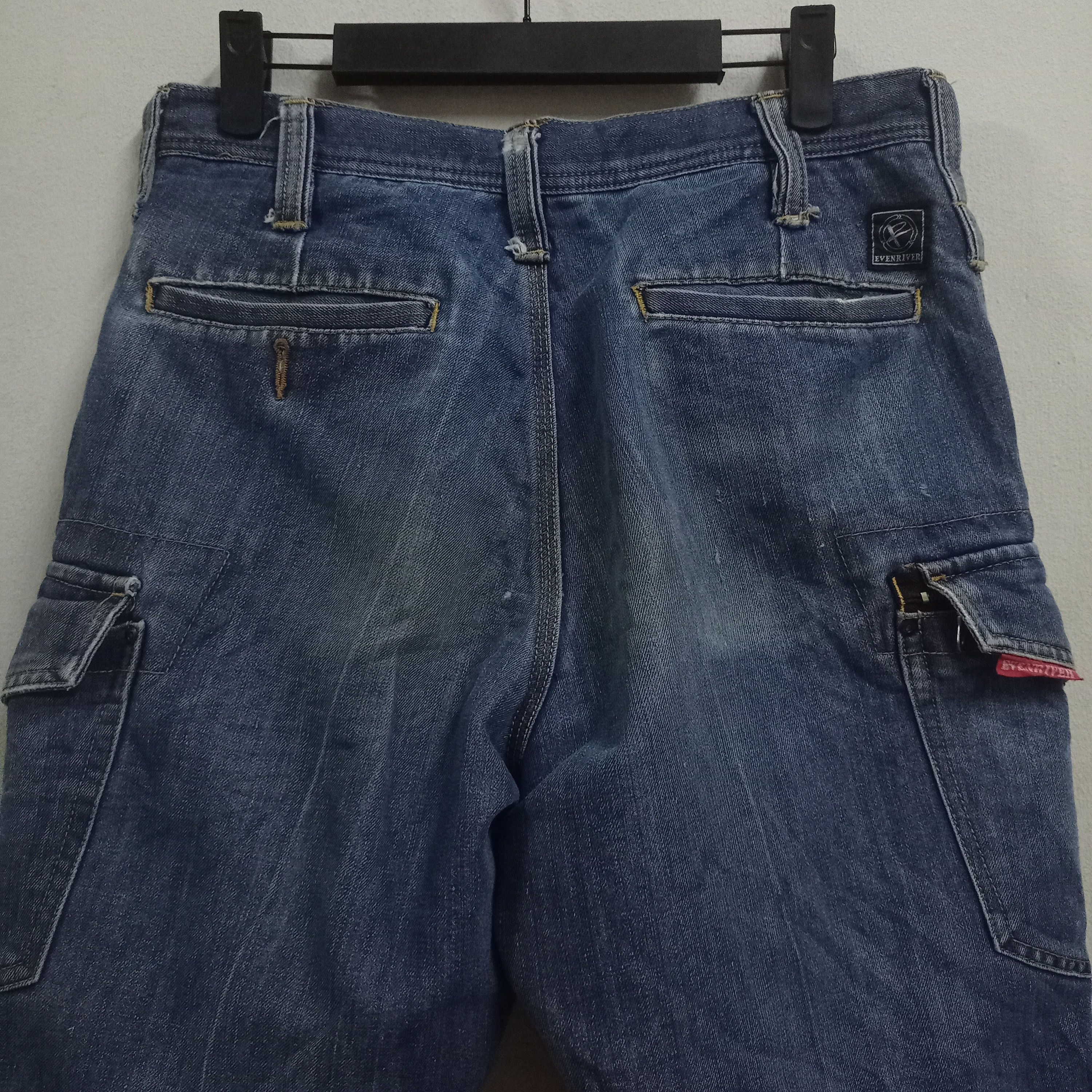 Japanese Brand Vintage Japanese Brand Baggy Cargo Denim Pants Size US 30 / EU 46 - 9 Thumbnail
