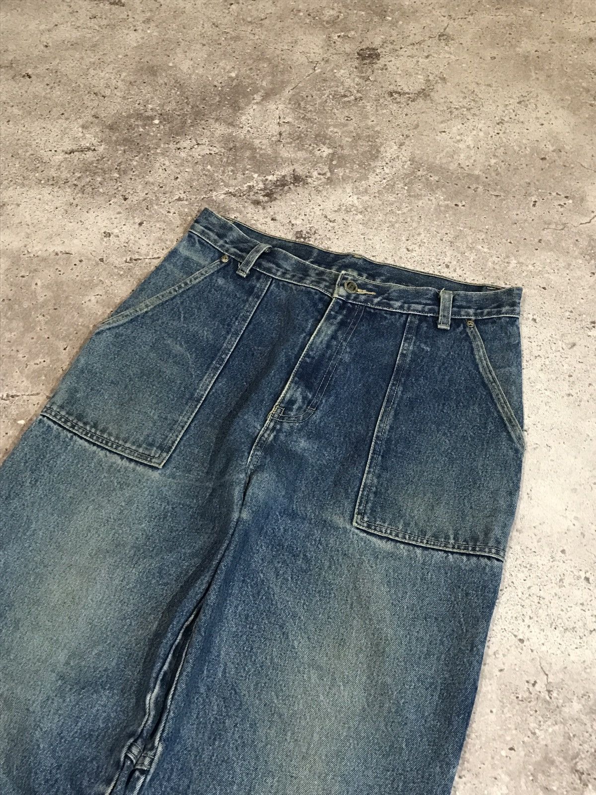 Vintage Vintage 90s Carpenter Jeans Embroiled Logo Faded Blue Size US 30 / EU 46 - 4 Thumbnail