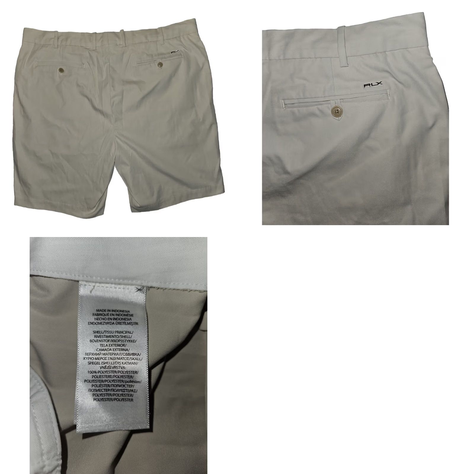 Ralph Lauren RLX Ralph Lauren Chino Shorts Mens 38 Ivory Stretch Casual Golf Outdoors Short Chino Mens 38 Ivory RLX Polo Logo Size US 38 / EU 54 - 8 Thumbnail