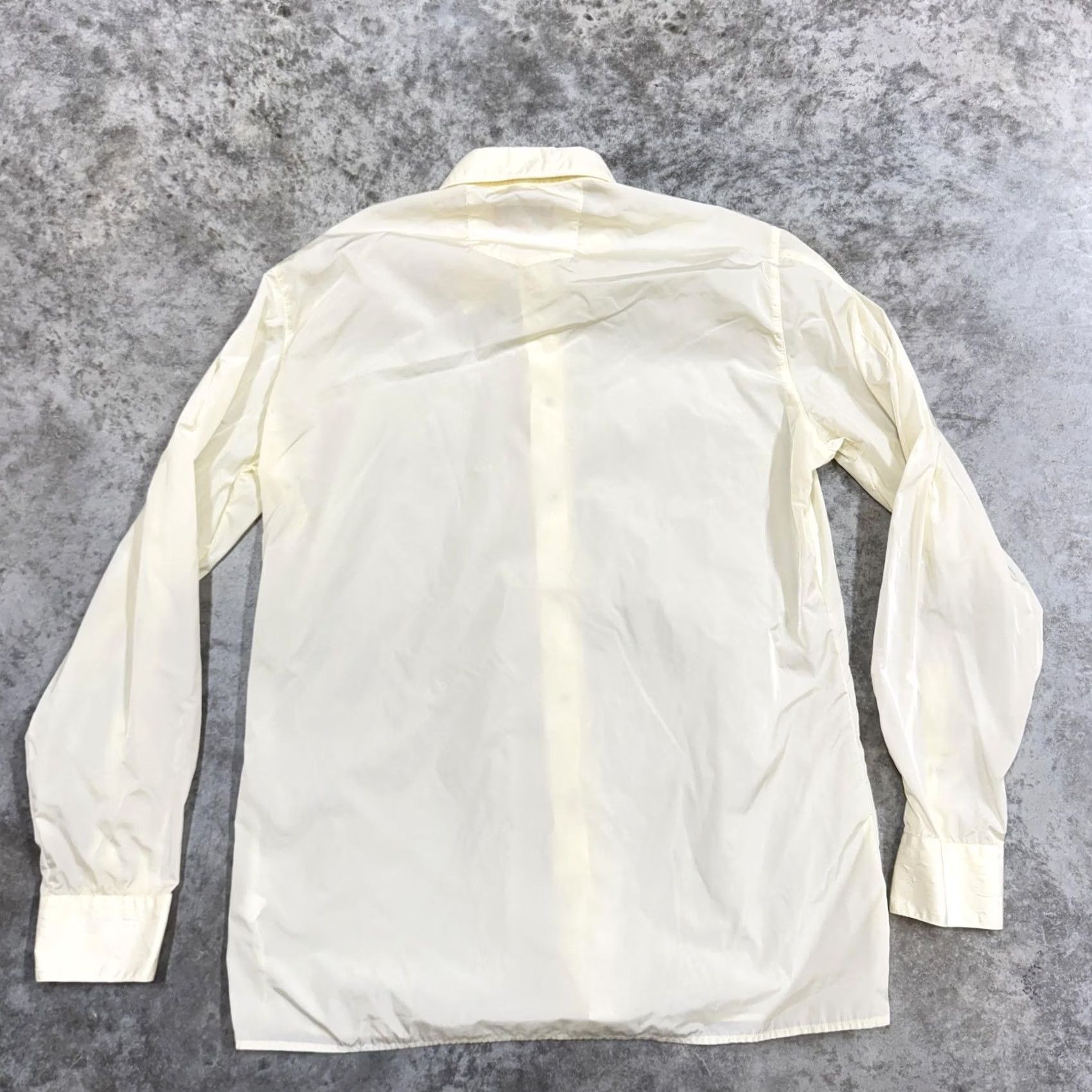 Hugo Boss HUGO BOSS Shirt Mens M Ivory Hidden Snap Front Long Sleeve Dress Shirt Shirt Mens M Ivory Hidden Snap Front Long Sleeve Dress Shirt Size 40R - 6 Thumbnail
