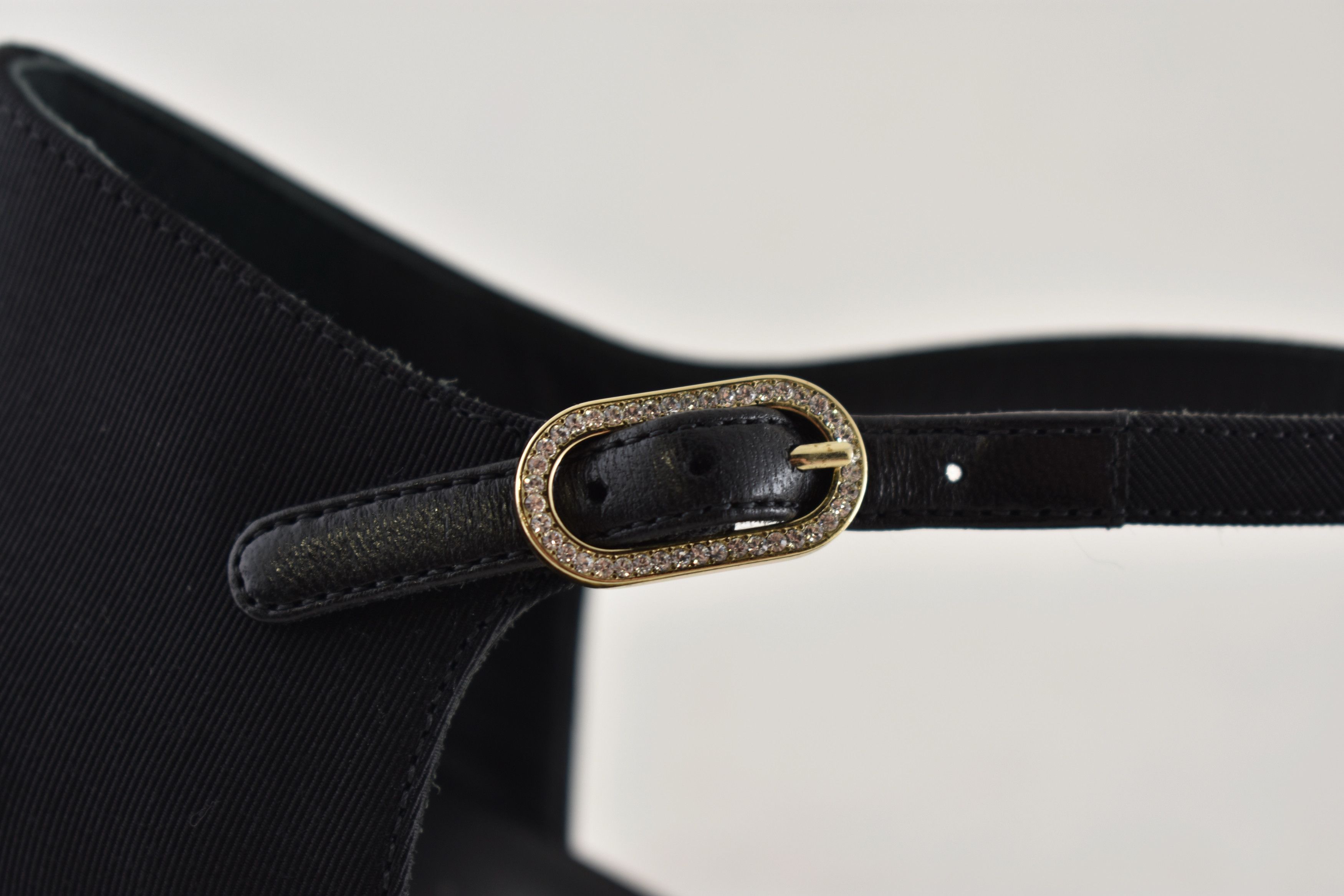 Chanel Chanel 24B Crystal Logo Gold Ankle Strap Block Heel Pump 40 Size US 10 / IT 40 - 8 Thumbnail