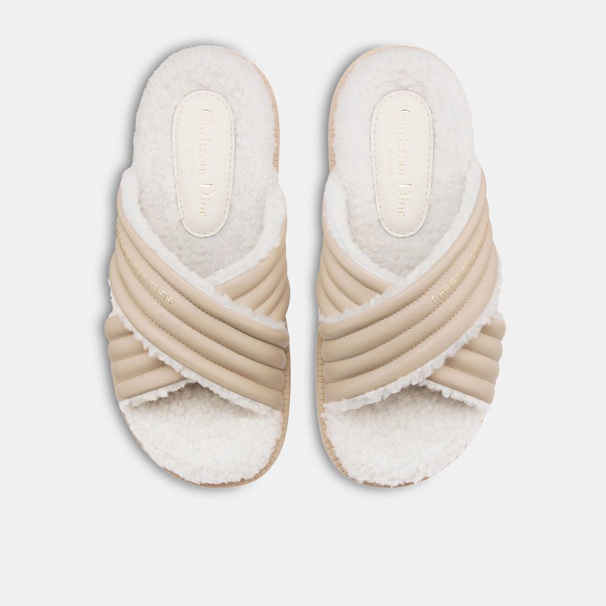 Dior o1bcso1str1224 Slide in White & Beige Size US 8 / IT 38 - 3 Thumbnail