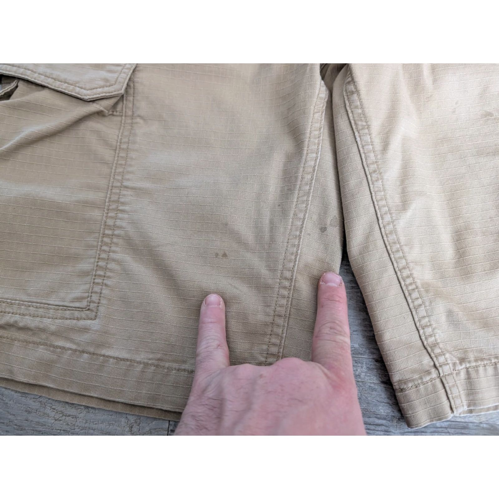 Carhartt Carhartt Cargo Shorts Men's 32 x 11 Relaxed Fit Ripstop Canvas Beige Cargo Pocket Shorts Mens Size US 32 / EU 48 - 7 Thumbnail
