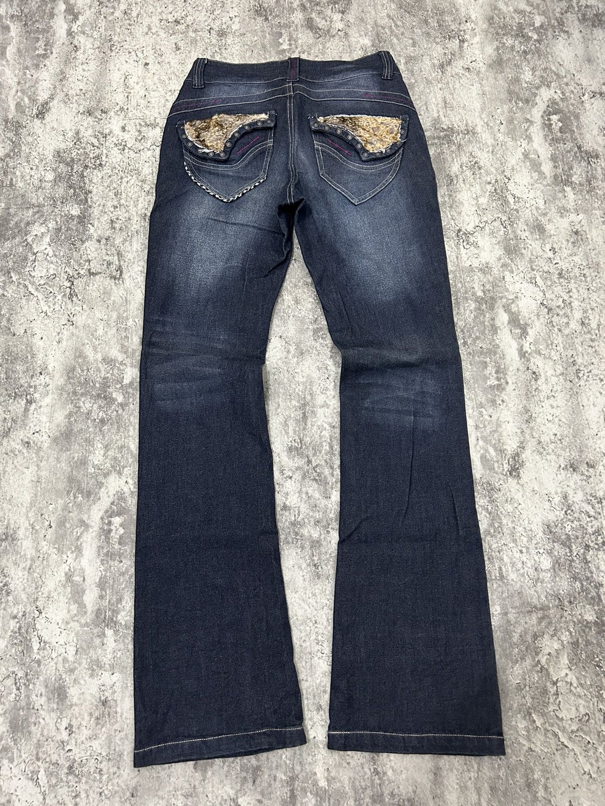 If Six Was Nine × Le Grande Bleu (L.G.B.) × Tornado Mart Maliani Mudwash Studded Boot Cut Jeans Size US 28 / EU 44 - 6 Thumbnail