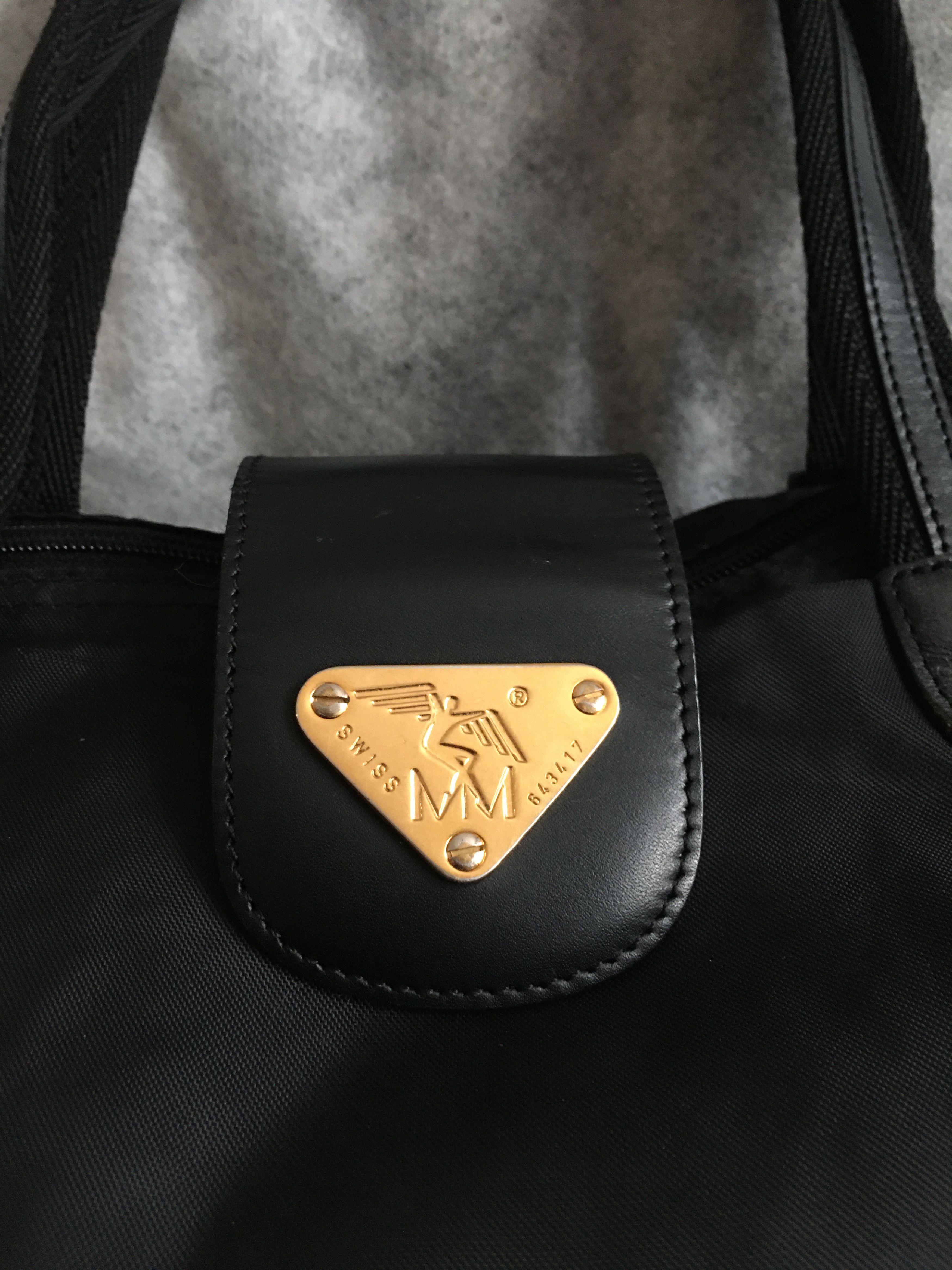 Maison Mollerus Maison Mollerus Nylon Black Monogram Shoulder Bag Size ONE SIZE - 7 Thumbnail