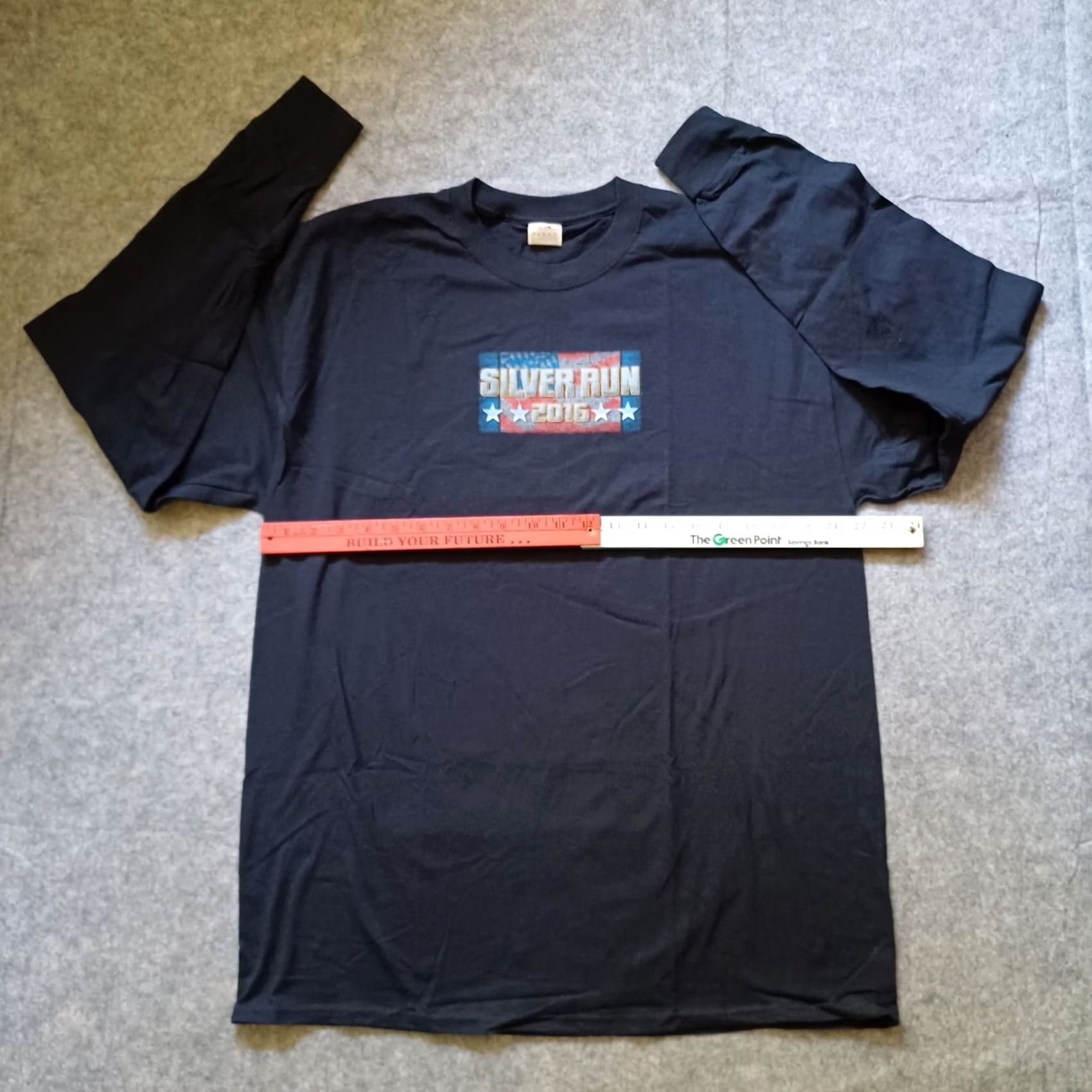 Fruit Of The Loom Virginia City Silver Run T Shirt Mens XL Black Bike Rally Two Sided 2016 Size US XL / EU 56 / 4 - 5 Thumbnail