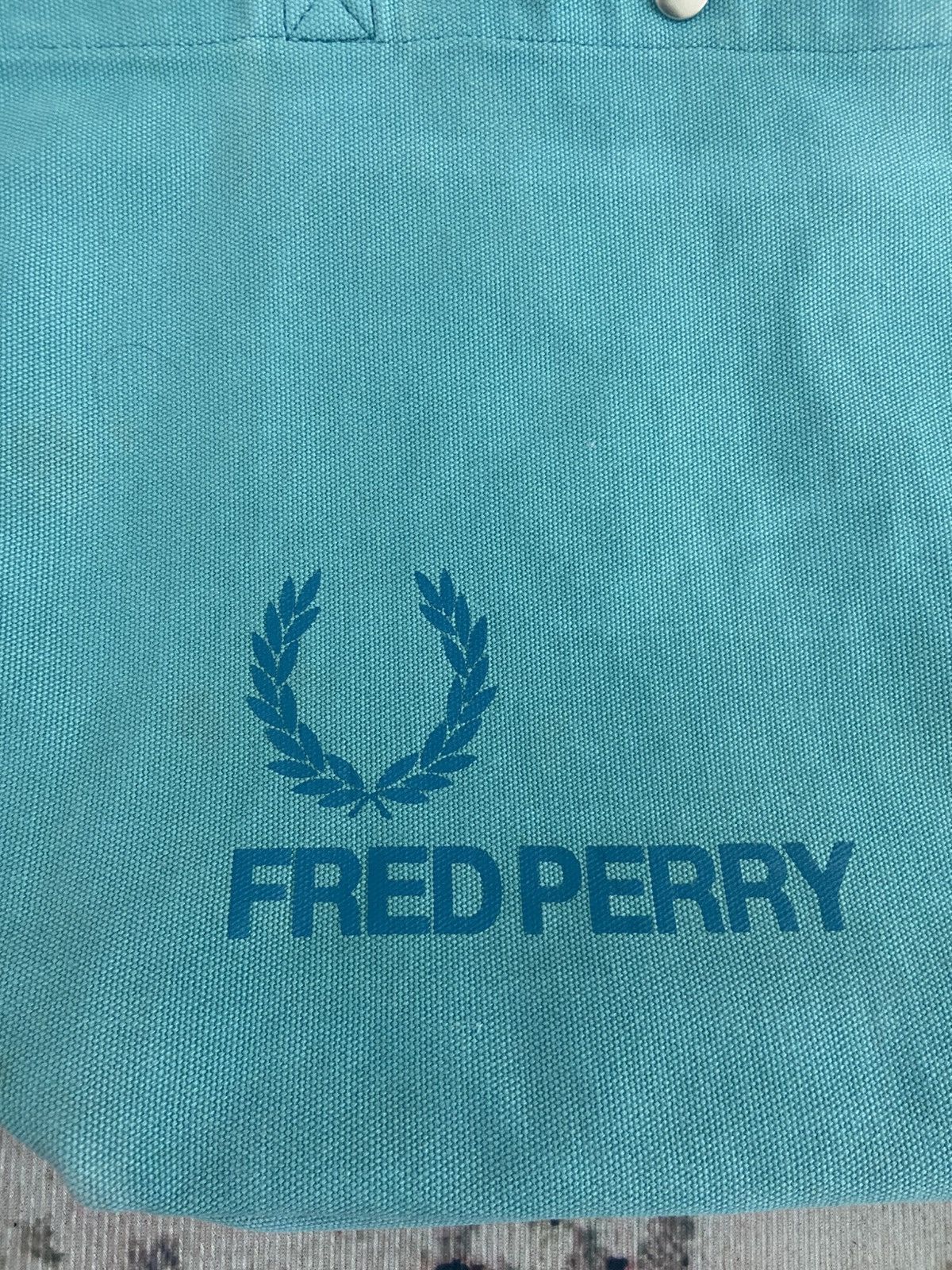 Fred Perry Fred Perry Canvas Tote Bag Teal / Tri-Color Strap Size ONE SIZE - 2 Thumbnail