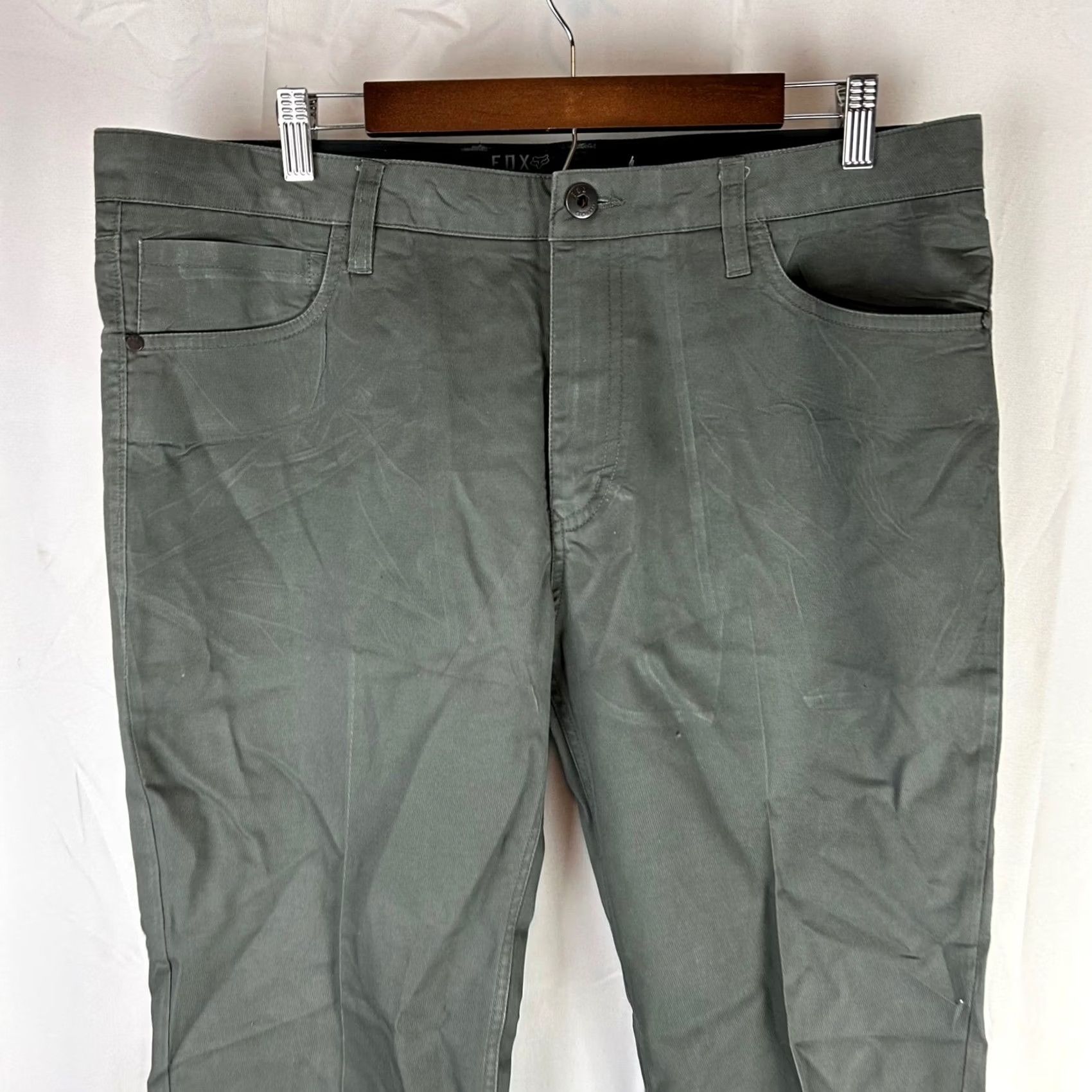 Vintage Fox Mens Grey Flat Front Pants Size 36x32 Casual Business Casual Heritage Forged Size US 36 / EU 52 - 2 Thumbnail
