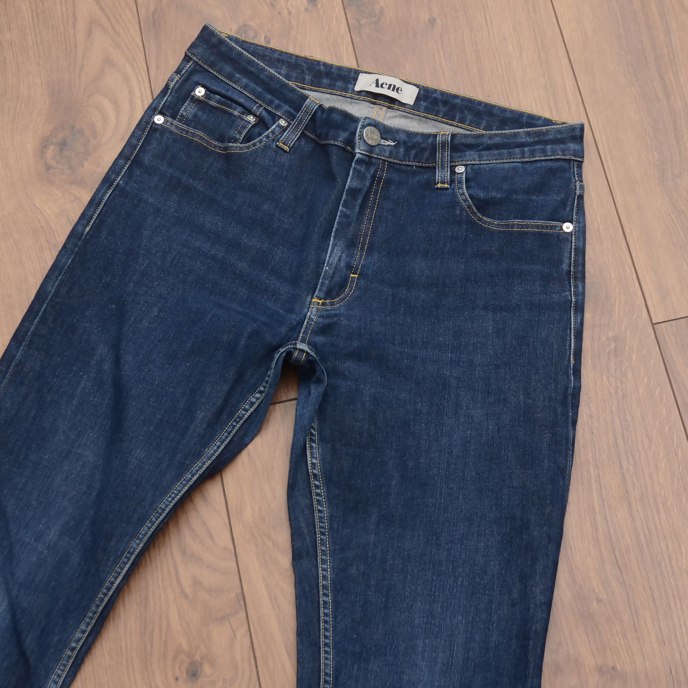 Acne Studios Acne Studios Flex S Wet Blue Denim Jeans 31x34 Stretch Size 31" - 10 Thumbnail