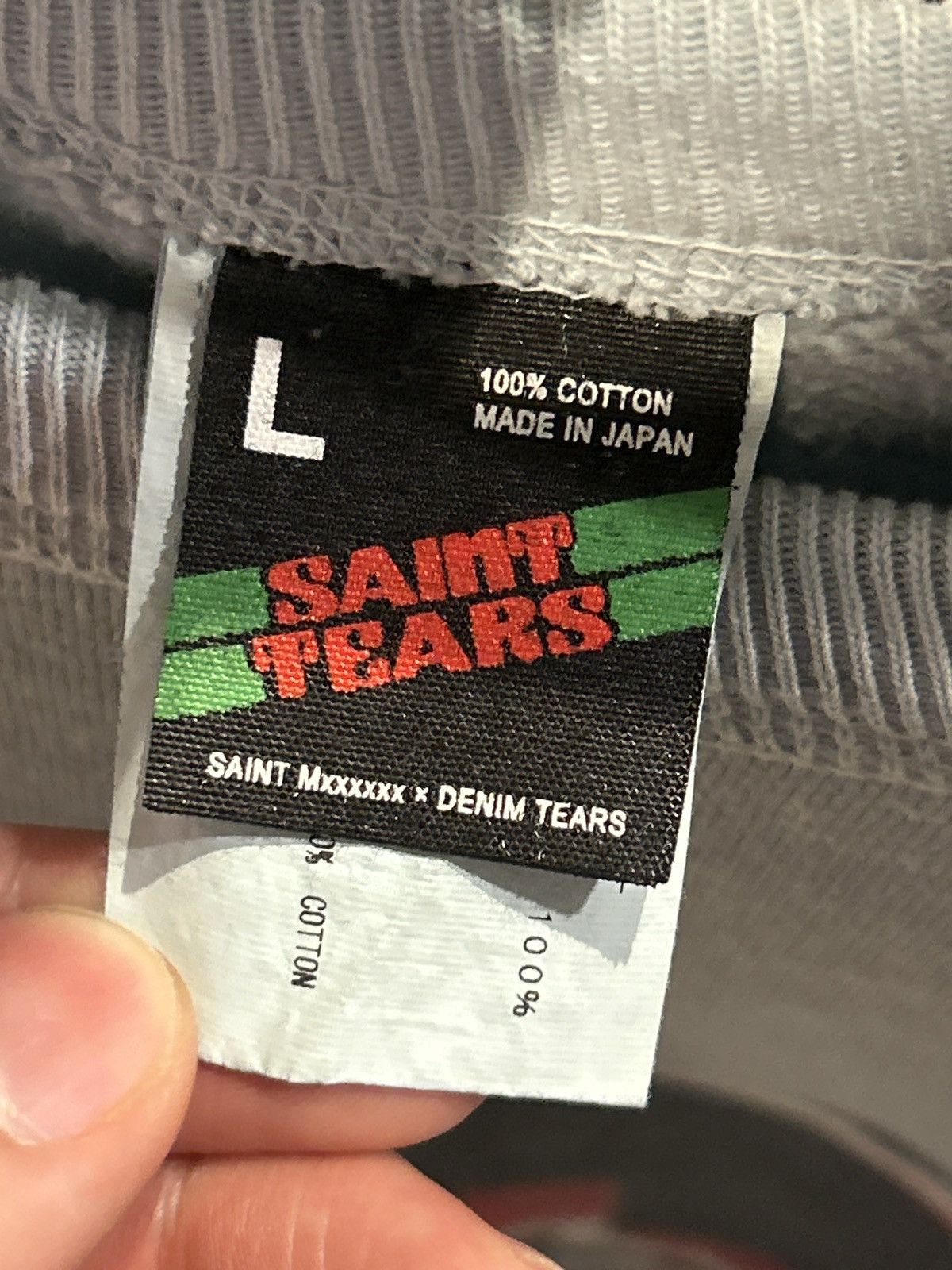 DENIM TEARS × Saint Michael SAINT MICHAEL X DENIM TEARS ST SWEATSHIRT BLUE Size US L / EU 52-54 / 3 - 7 Thumbnail