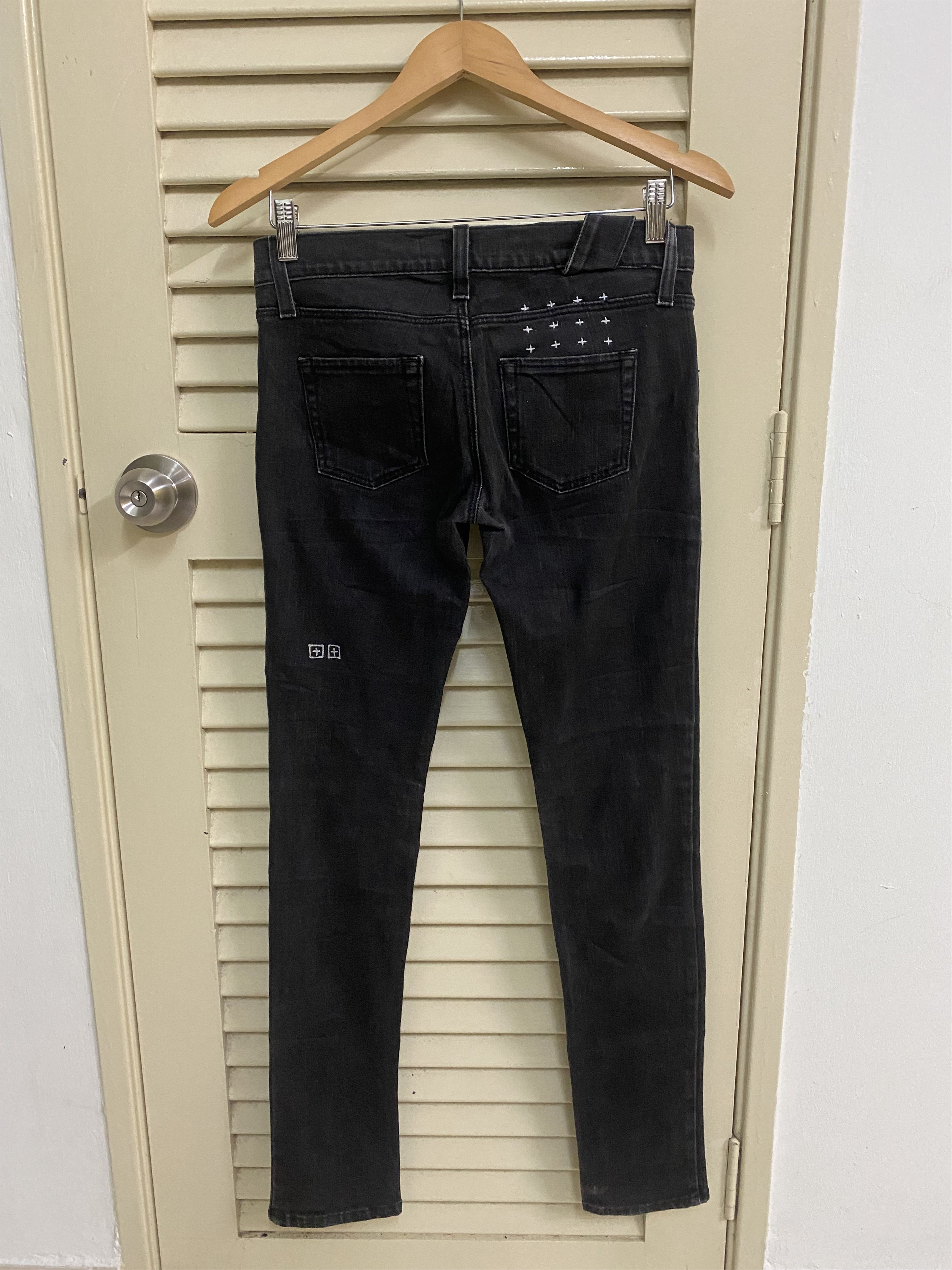 Ksubi Ksubi Skinny Pins Black Squawk Denim Size US 29 - 1 Thumbnail