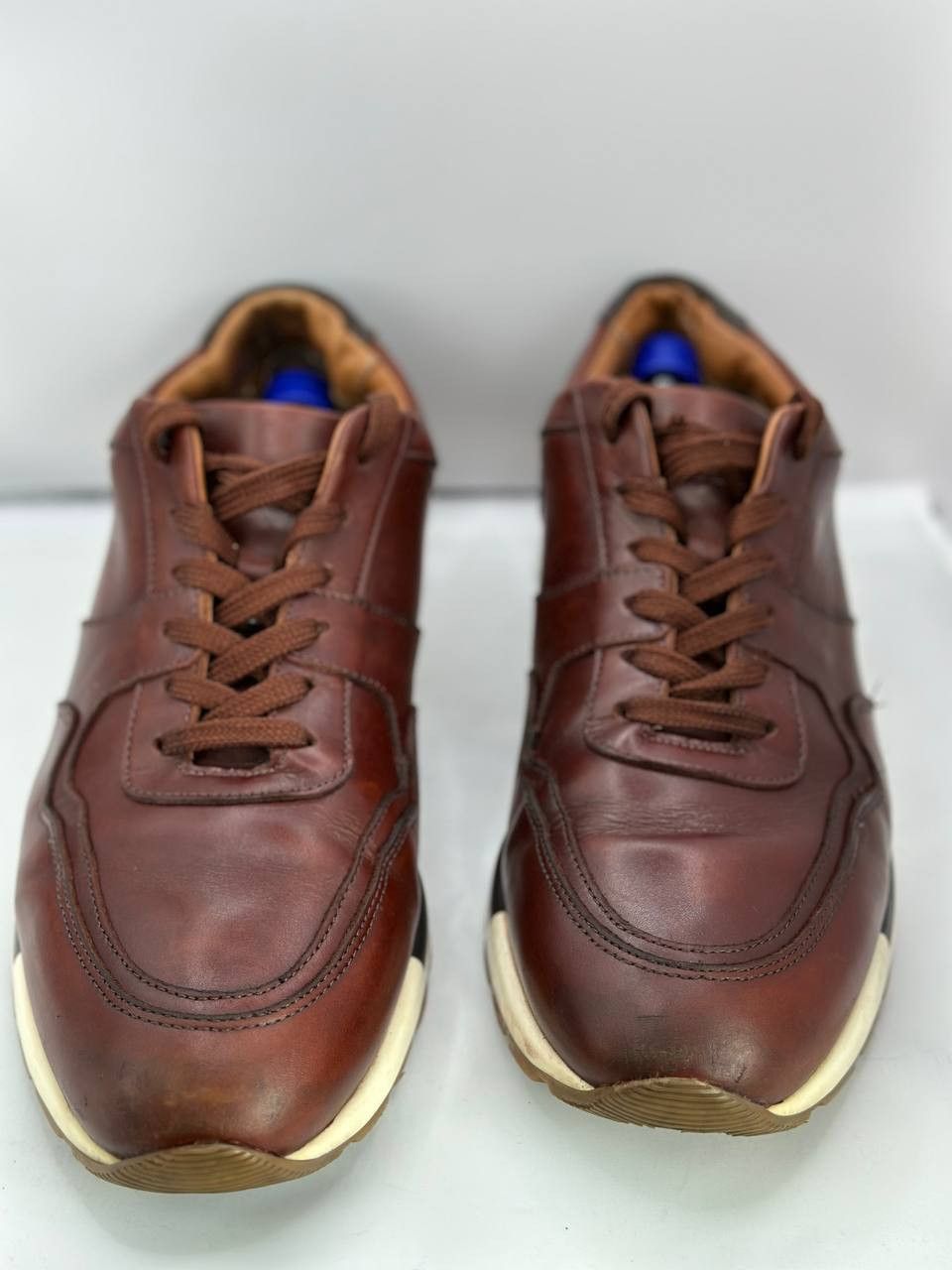 Russell & Bromley RUSSELL & BROMLEY Lomond Lace-Up Sneaker Shoes Brown Leather Size US 11.5 / EU 44-45 - 2 Thumbnail