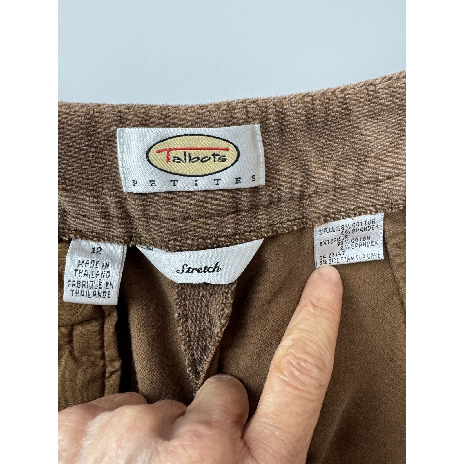 Other Talbots Petites Brown Pinwale Corduroy Pants Classic 12 Size 34" / US 12 / IT 48 - 3 Thumbnail
