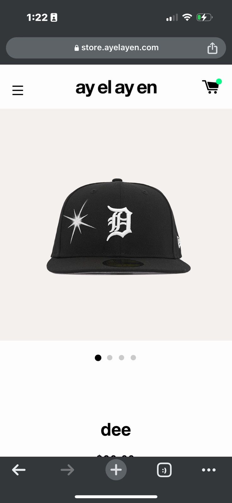 image of Ay El Ay En Ayelayen New Era 5950 Fitted Detroit Tigers in Black, Men's