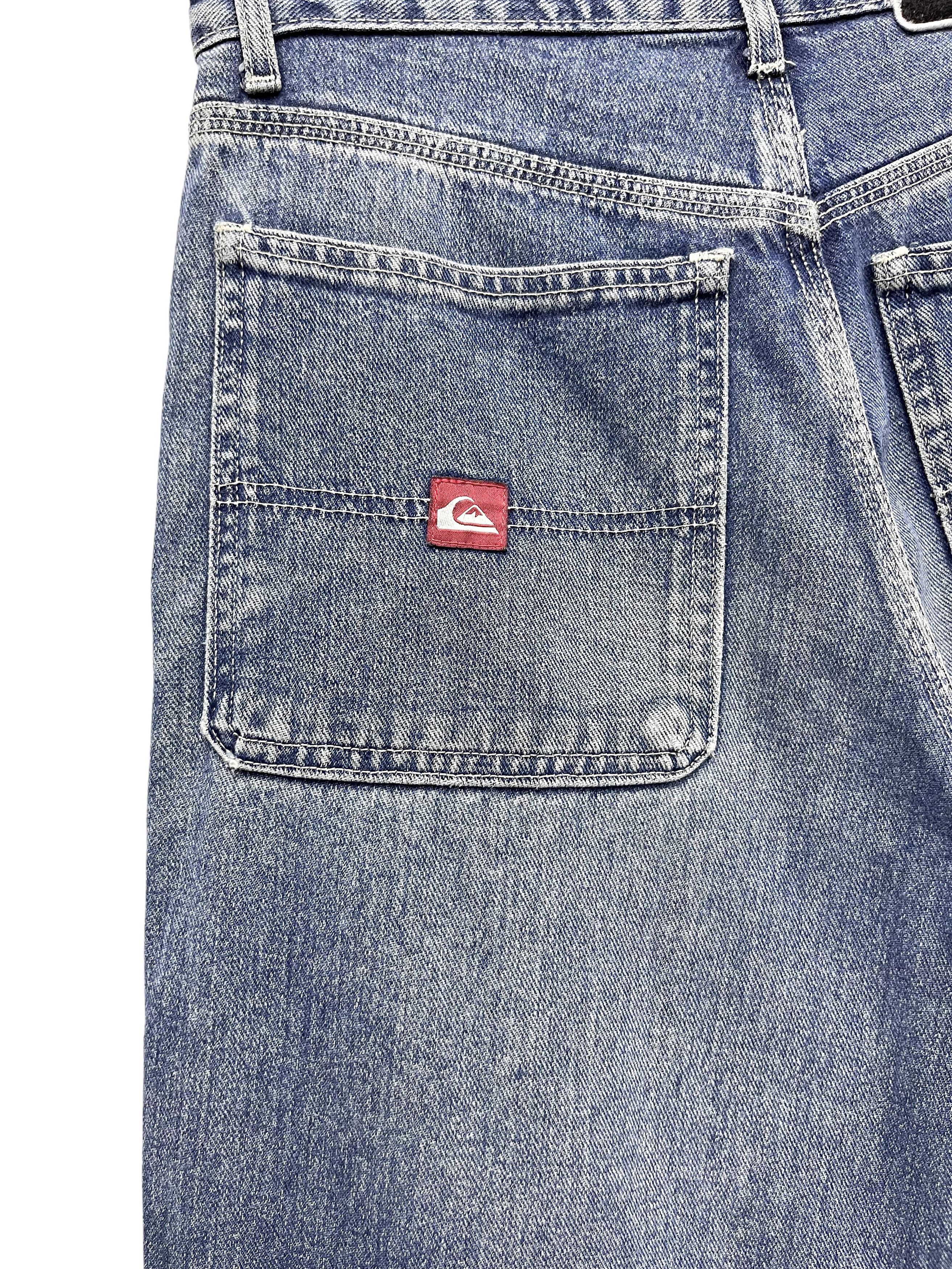 Quiksilver × Vintage 🌊Vintage 90’s QUIKSILVER Carpenter Relaxed Fit Baggy Denim Size US 30 / EU 46 - 9 Thumbnail