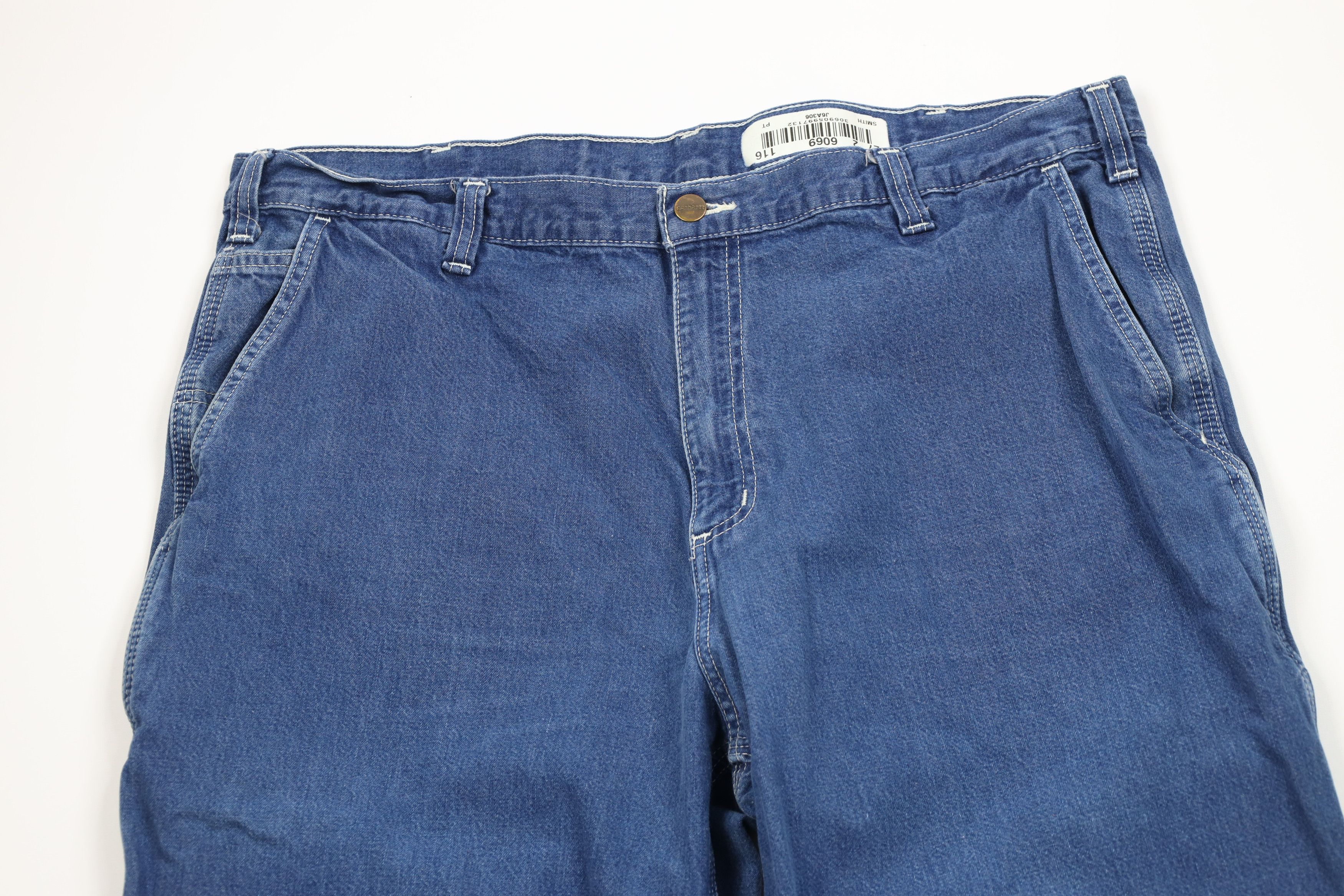 Carhartt Vintage Y2K Carhartt Wide Leg Dungaree Denim Jeans Blue Size 38" / US 16 / IT 52 - 2 Thumbnail