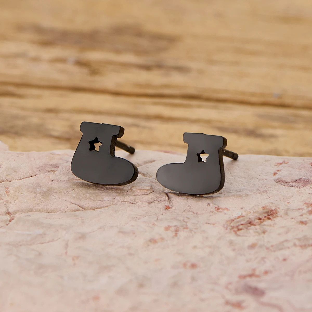 Jewelry Christmas Shoe Stud Earrings Charm Earring Gift Size ONE SIZE - 1 Preview