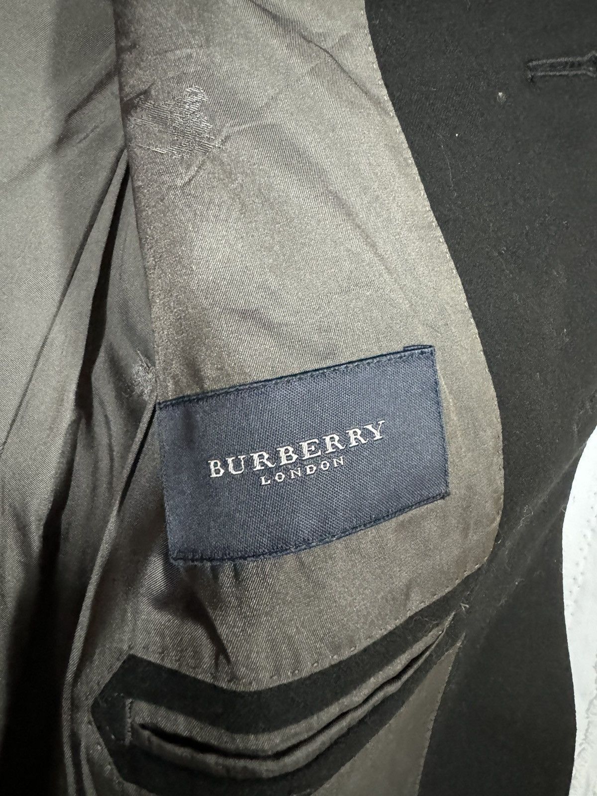 Burberry Burberry London Black Silver Hardware Blazer Coat Size 46R - 19 Thumbnail