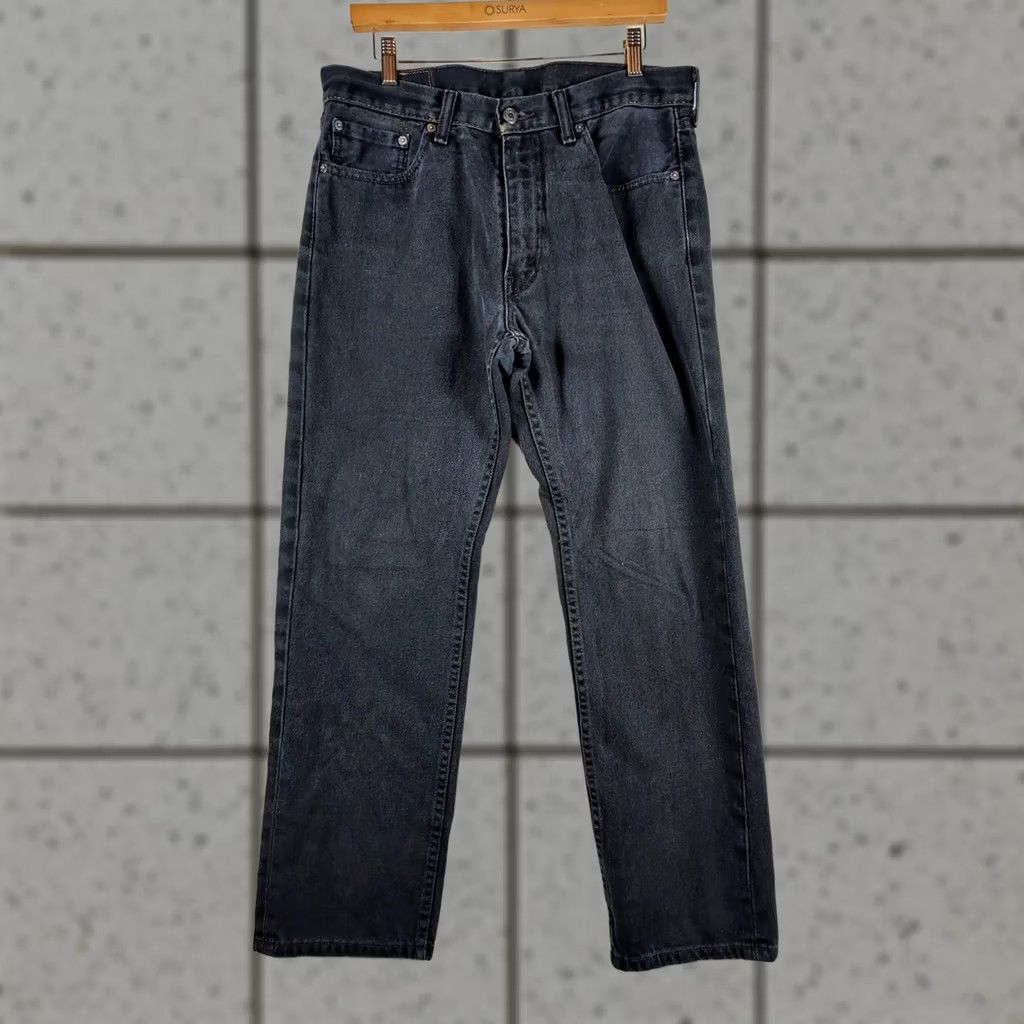 Levi's Levi's 505 Jeans - Levi Mens 505 Black Denim Jeans Size 33 x 30 Straight Dark Wash Denim Jeans Mens Regular 33x30 Size US 33 - 1 Thumbnail