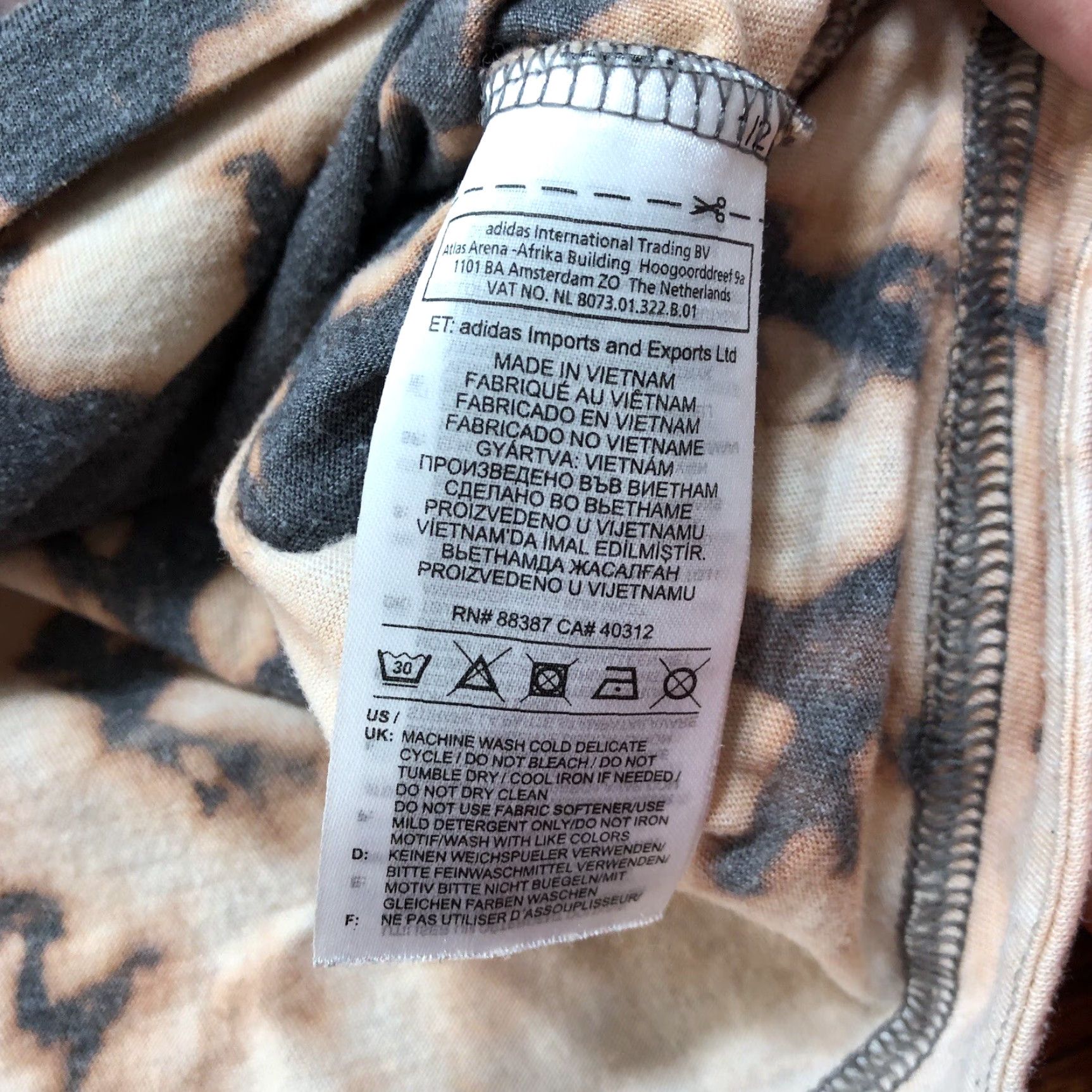 Adidas Adidas Womens S Hooded T-Shirt Hoodie Gray Acid Wash Tie Dye 1 Of 1 Custom Size S / US 4 / IT 40 - 7 Thumbnail