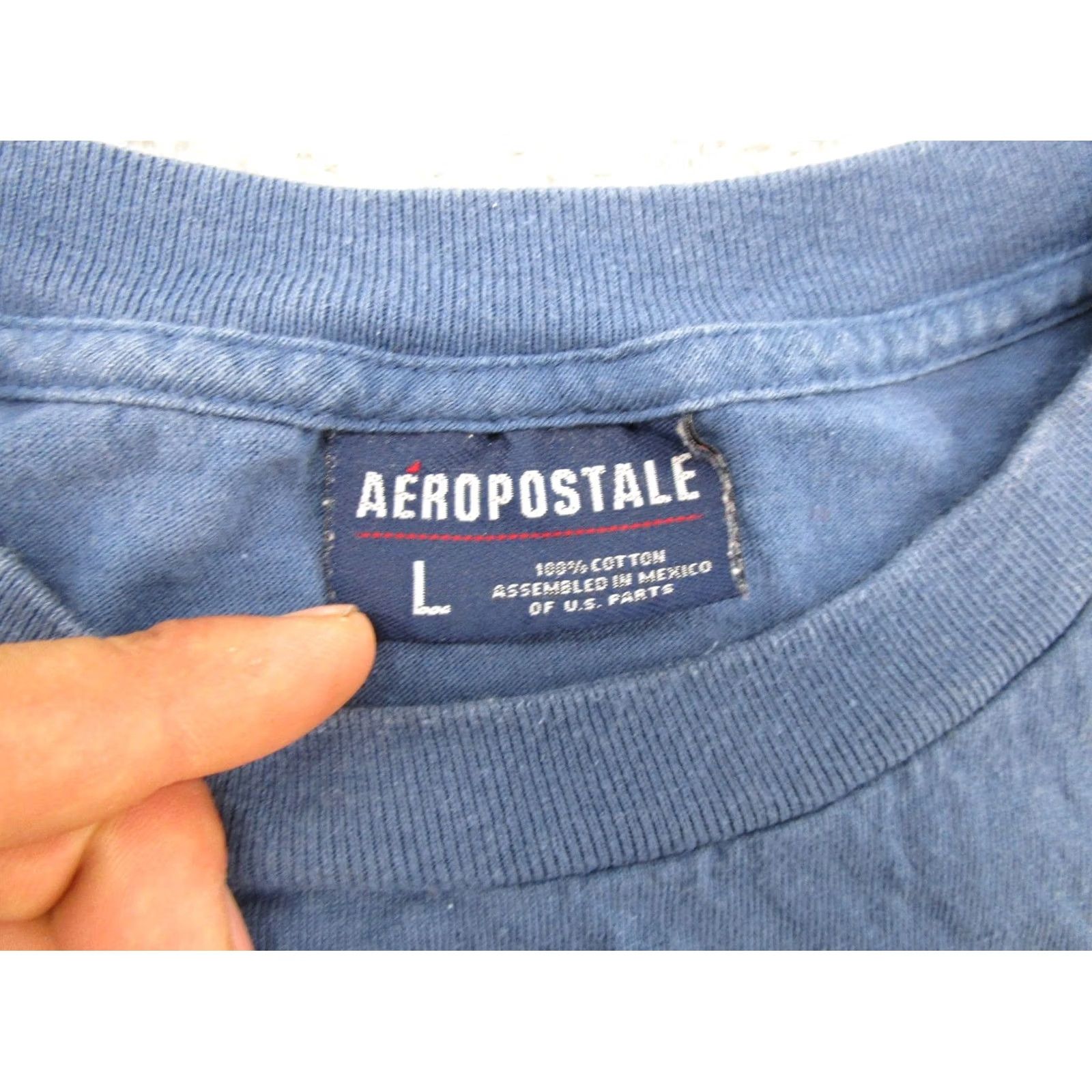 Aeropostale VINTAGE Aeropostale T-Shirt Skater Japanese Spell Out Crew Neck Short Sleeve Size L Blue Men Size US L / EU 52-54 / 3 - 3 Thumbnail