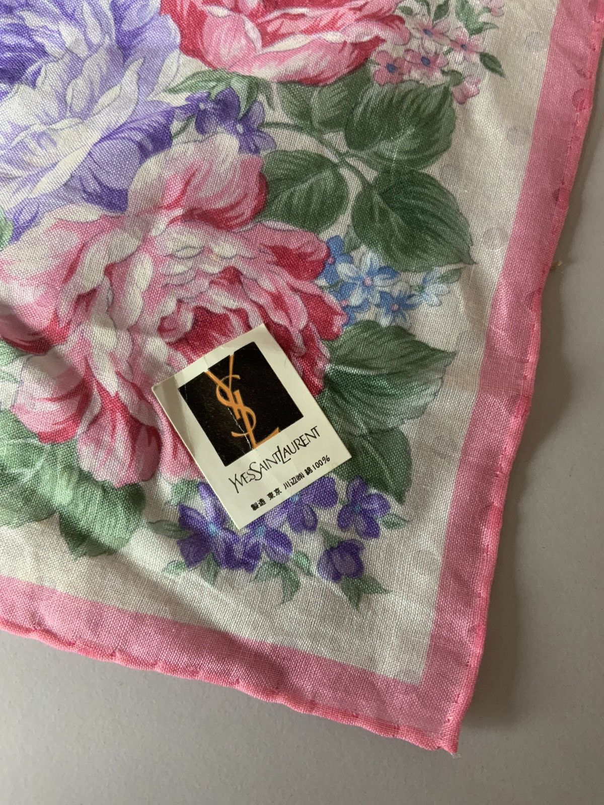 Yves Saint Laurent YSL Yves Saint Laurent Flower Vintage Bandana Handkerchief Size ONE SIZE - 11 Thumbnail