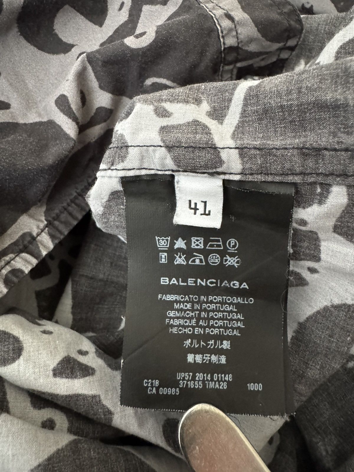 Alexander Wang × Balenciaga Balenciaga by Alexander Wang (2014)– Industrial Print Shirt Size US L / EU 52-54 / 3 - 4 Thumbnail