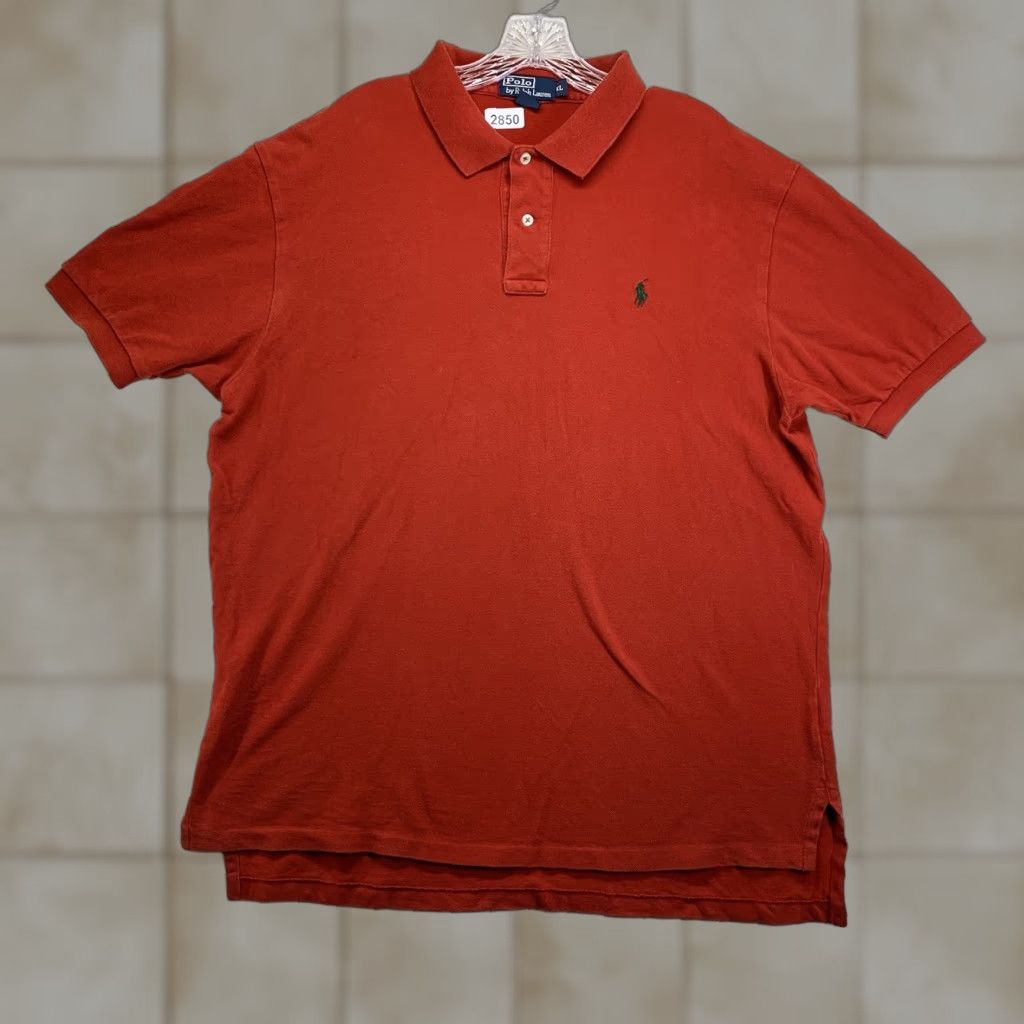 Polo Ralph Lauren VINTAGE Polo Ralph Lauren Shirt XL Red Green Pony Cotton Short Sleeve Polo Mens 90s Grunge Preppy Classic Shirt Size US XL / EU 56 / 4 - 1 Thumbnail