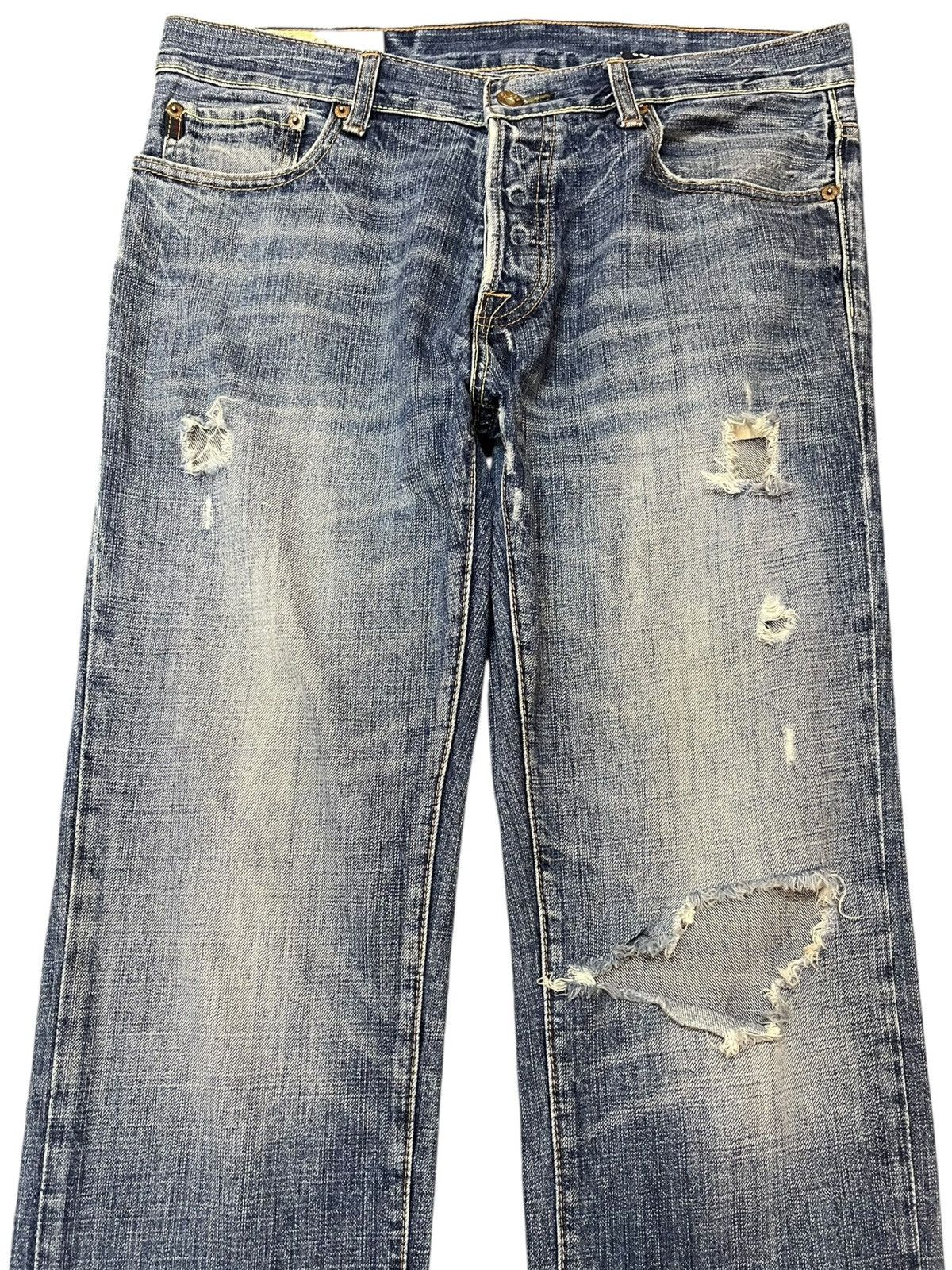 Abercrombie & Fitch × Beauty Beast Vintage Abercrombie&Fitch Ripped Distressed Denim Size US 33 - 2 Thumbnail