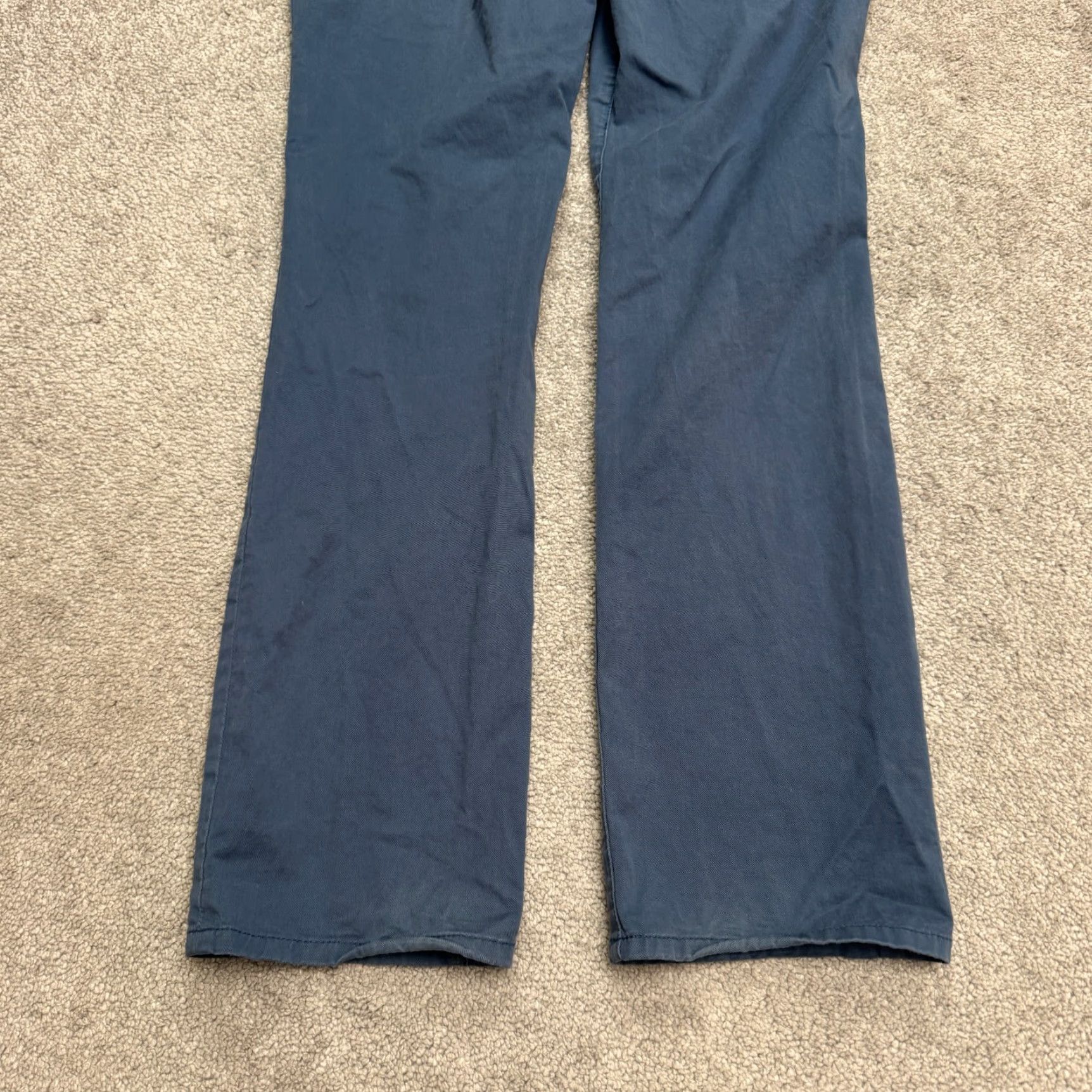 Vintage Frank & Oak The Baldwin Chino Pants Mens 32x34 Blue Straight Leg Cotton Classic Size US 32 / EU 48 - 3 Thumbnail