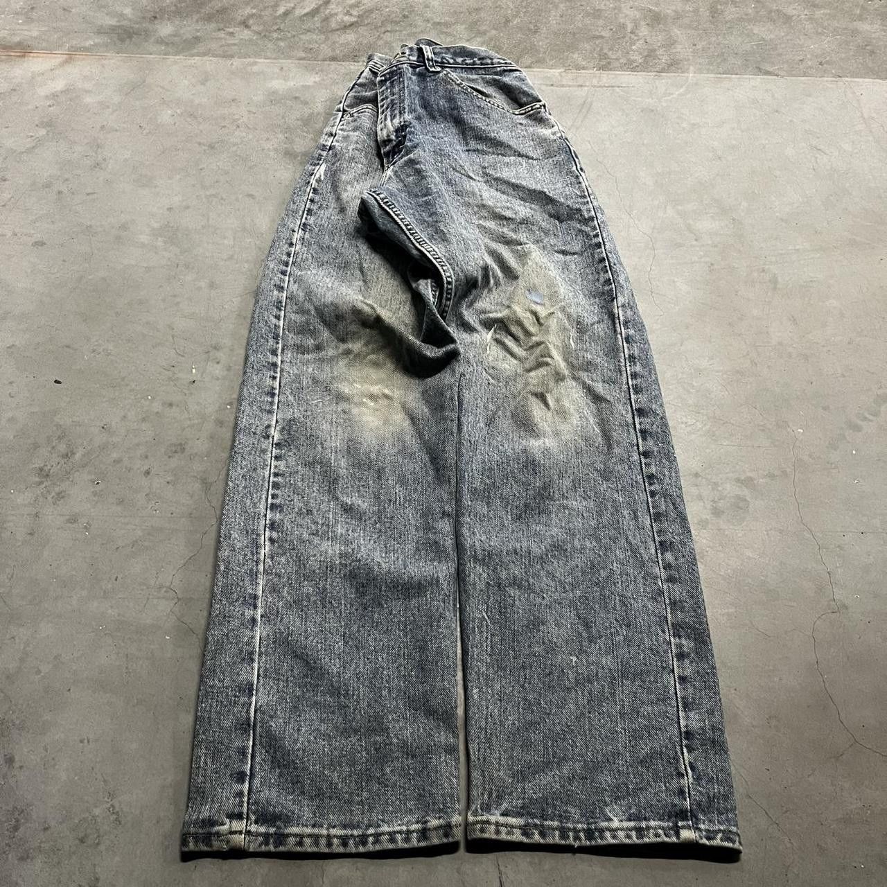 Japanese Brand × Vintage Vintage Y2K/2000s Workwear Style Medium Wash Denim Jeans! Size US 31 - 3 Thumbnail
