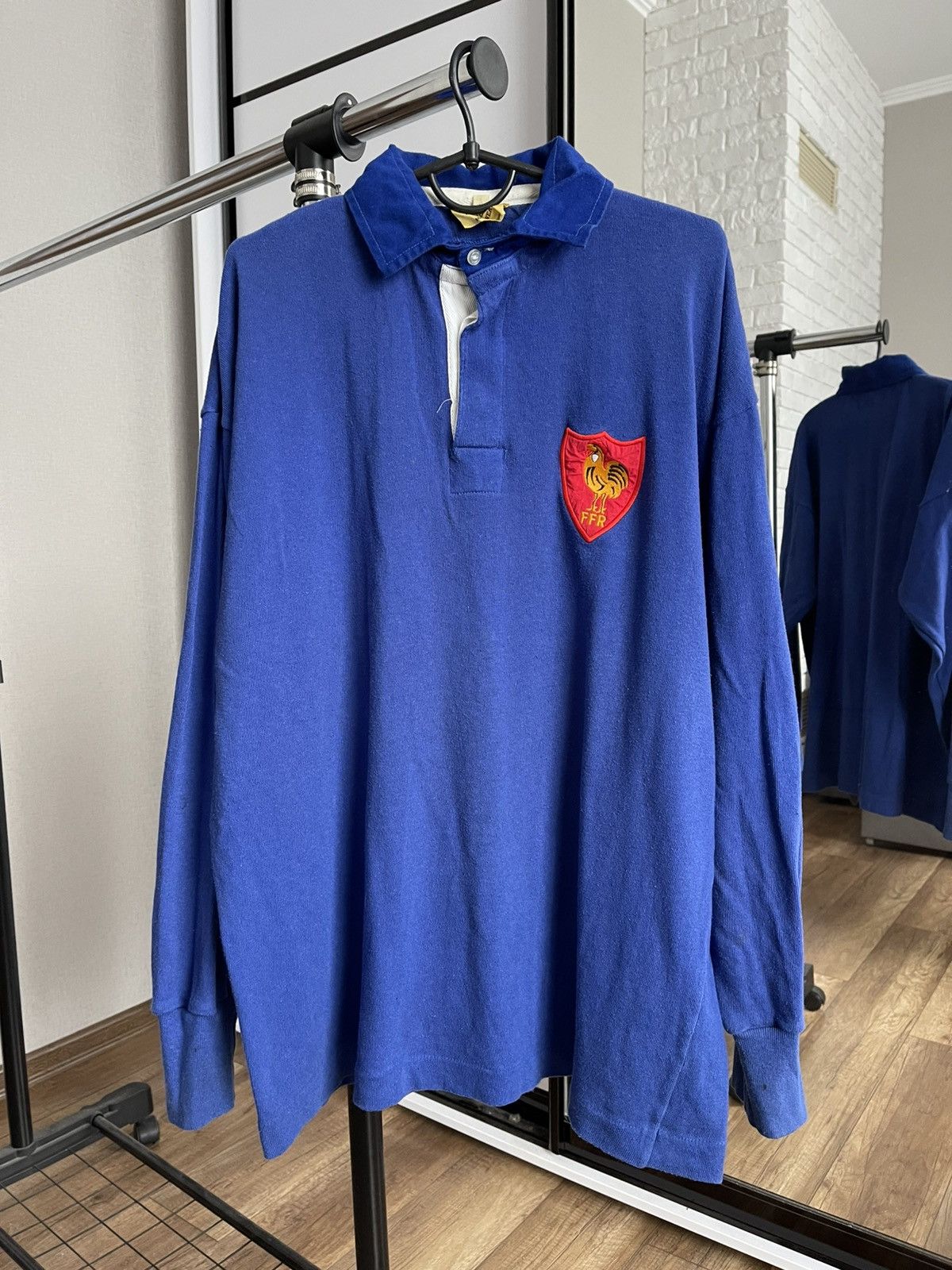Vintage France Rugby Vintage Sweatshirt Pullover 70s 80s Size US XL / EU 56 / 4 - 1 Thumbnail