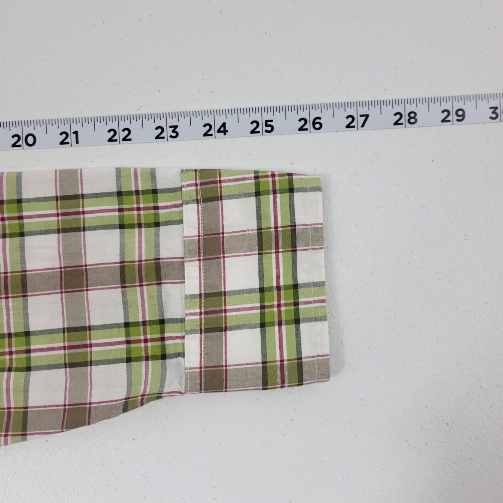 Banana Republic Banana Republic Dress Shirt Green Plaid Long Sleeve 14 14.5 Mens Regular Button-Front Shirt Size 40R - 6 Thumbnail